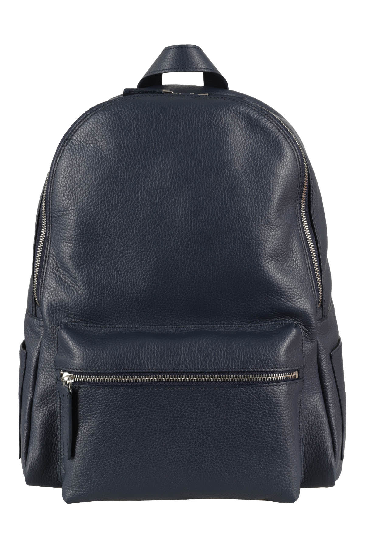 Orciani Micron Grained-leather Backpack In Nav Navy