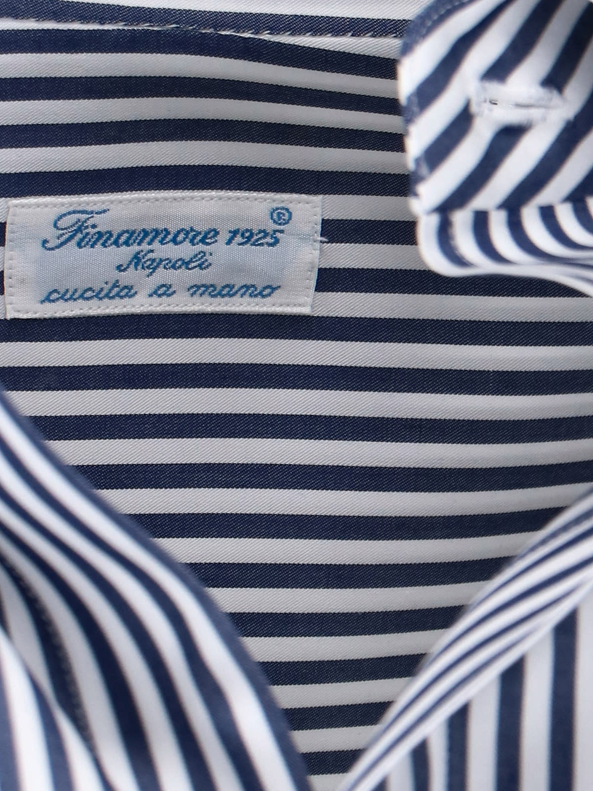 Finamore 1925 Stripe Shirt In Blu