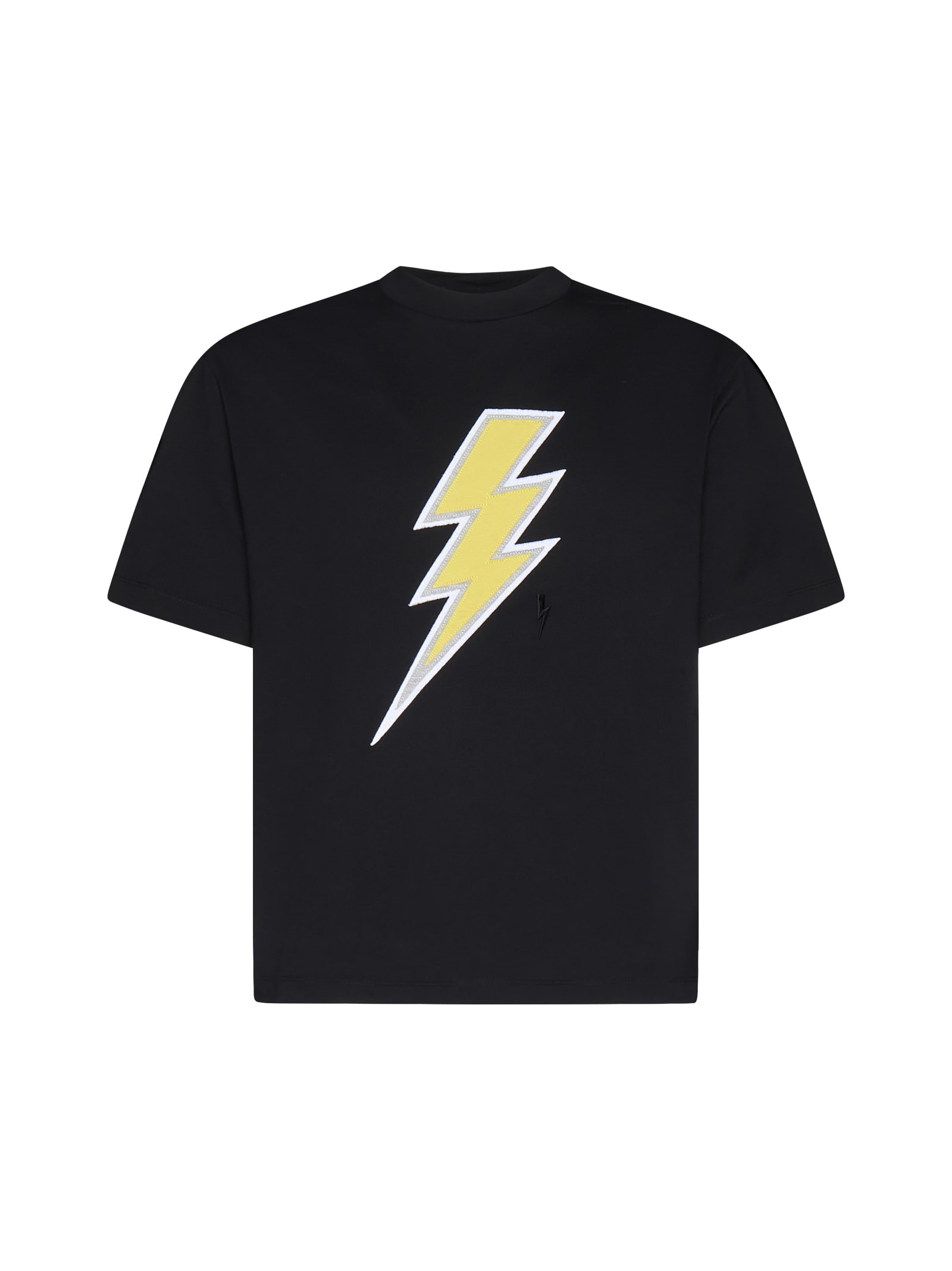 Neil Barrett Lightning Bolt Print Polo Shirt, $589, farfetch.com