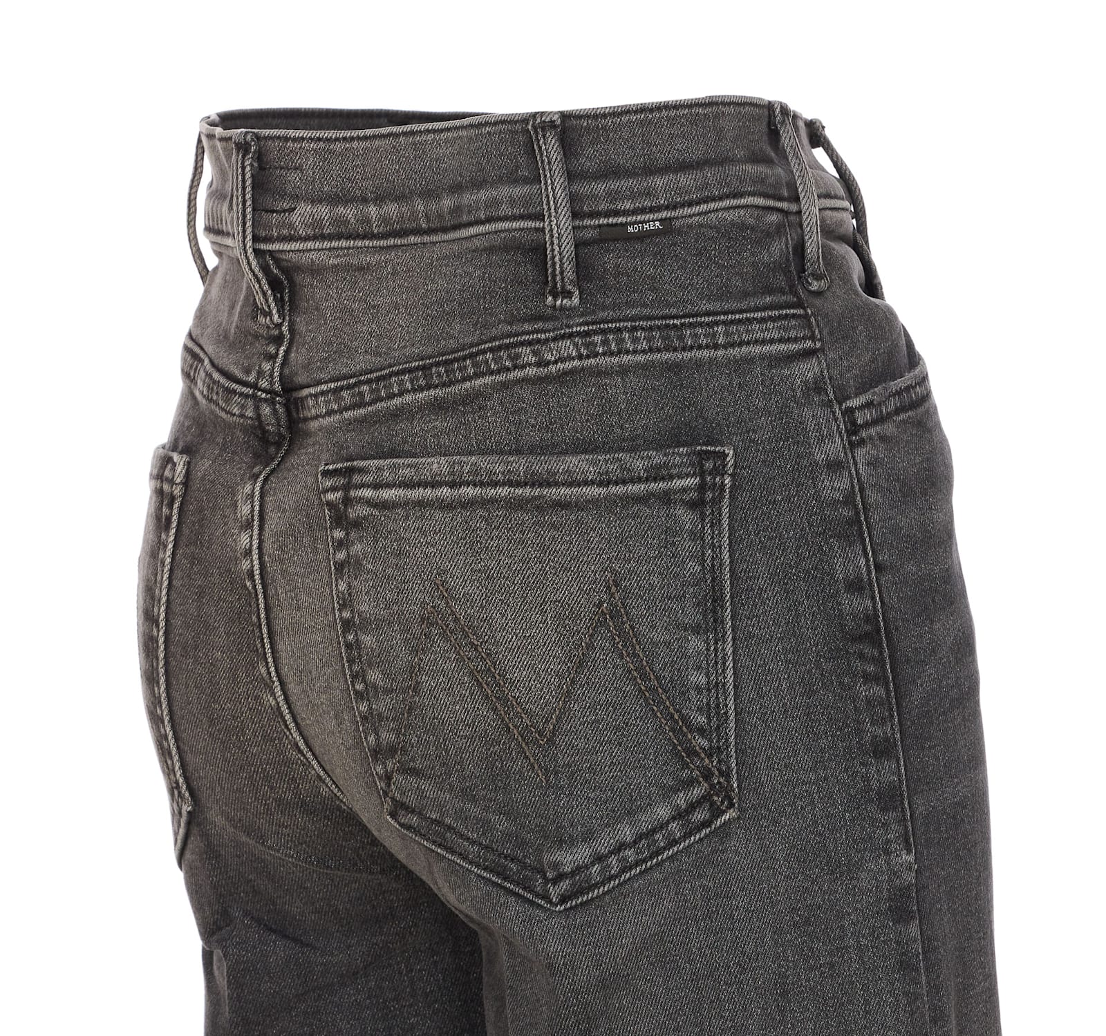 Mother The Hustler Roller Jeans In Gray