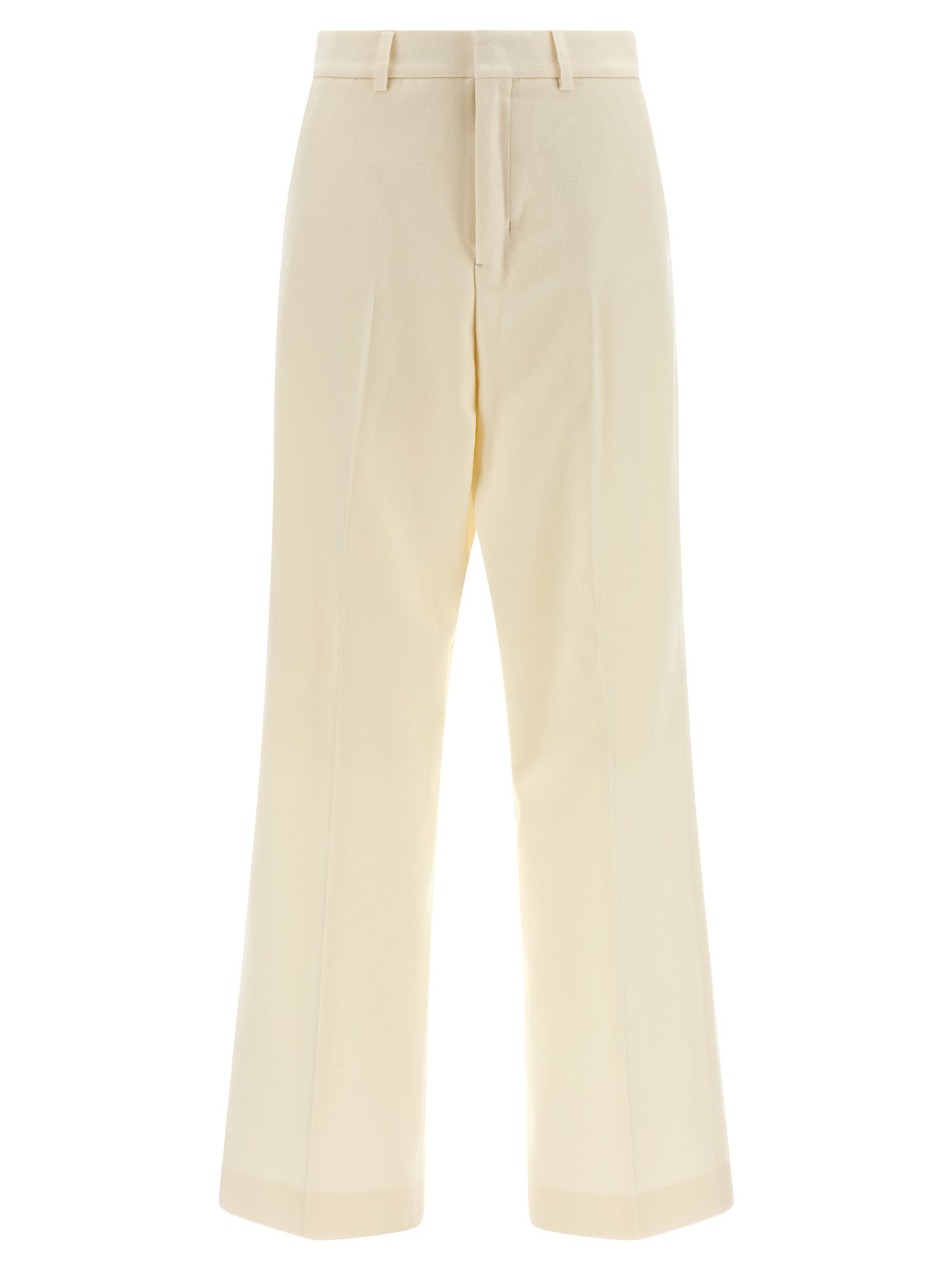 Ami Alexandre Mattiussi Tailored Trousers With Pleats And Pockets In Neutral