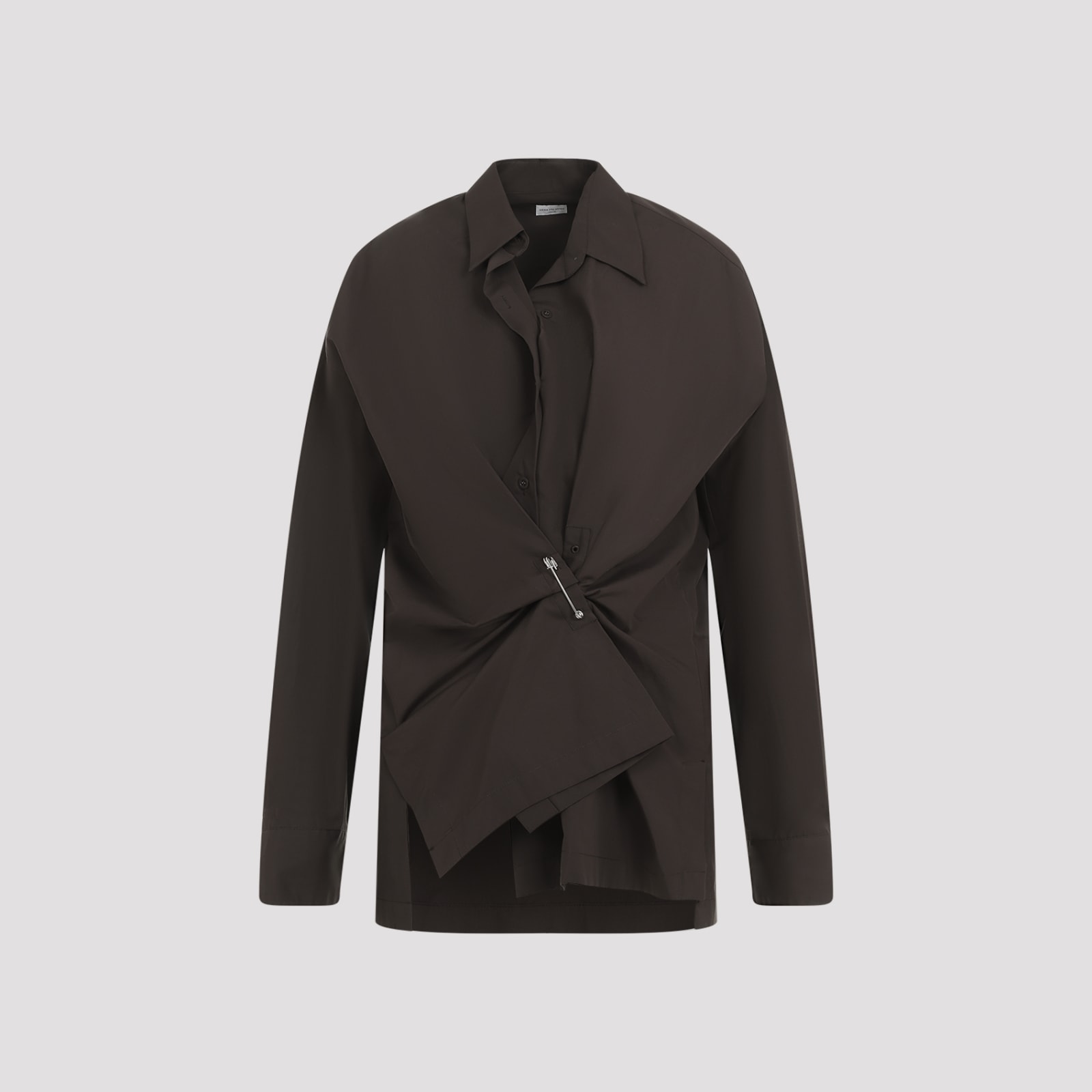 Shop Dries Van Noten Clicks Shirt In Dark Brown