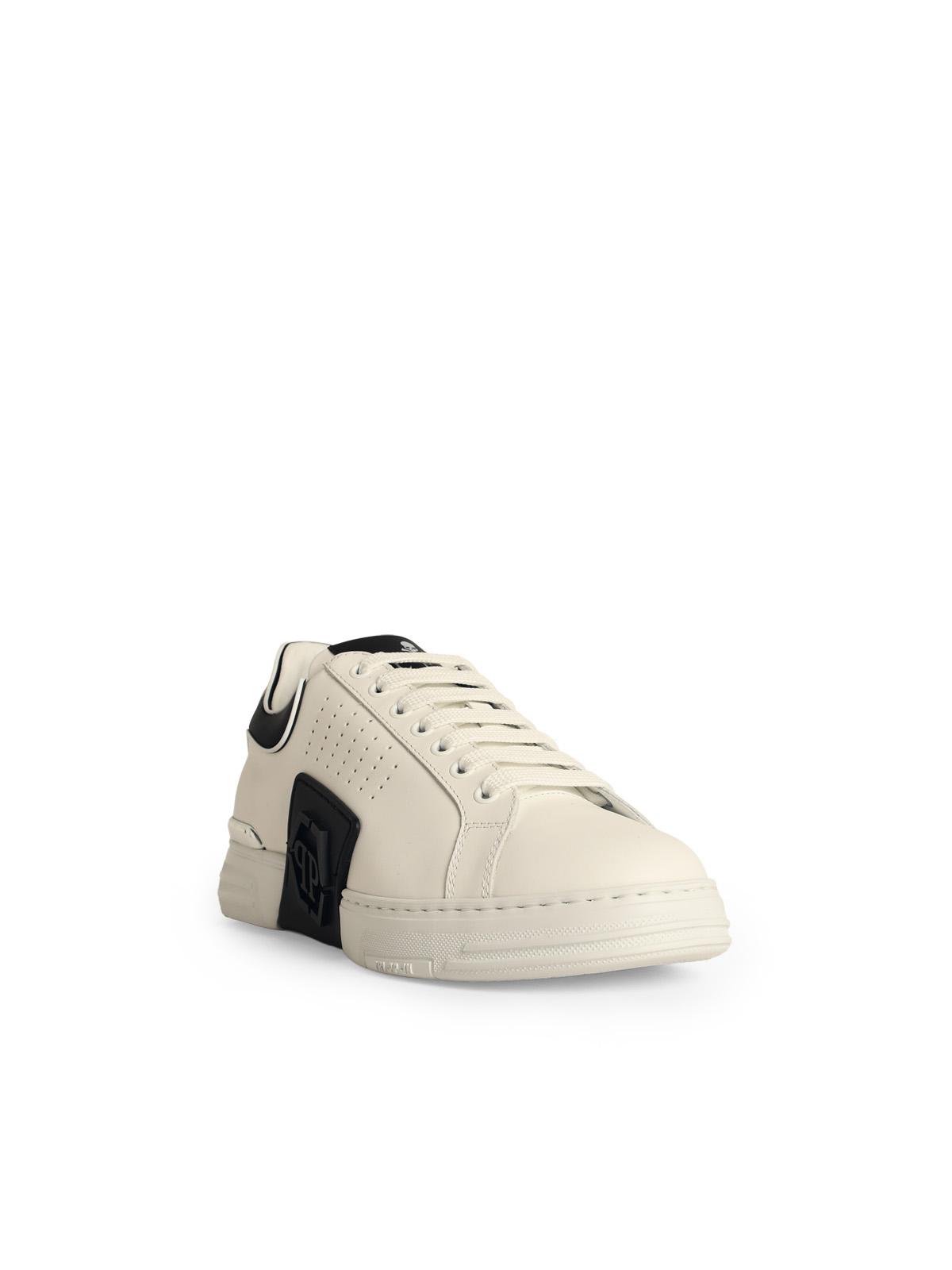 Philipp Plein Nappa Leather Sneakers Low Top Hexagon In Multi