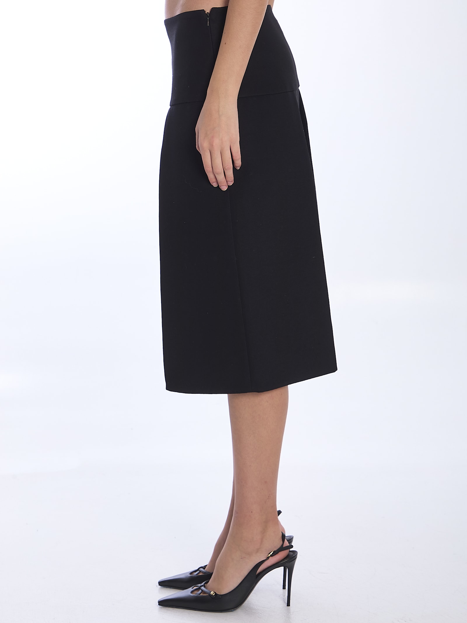 Shop Khaite Kidd Skirt In Black