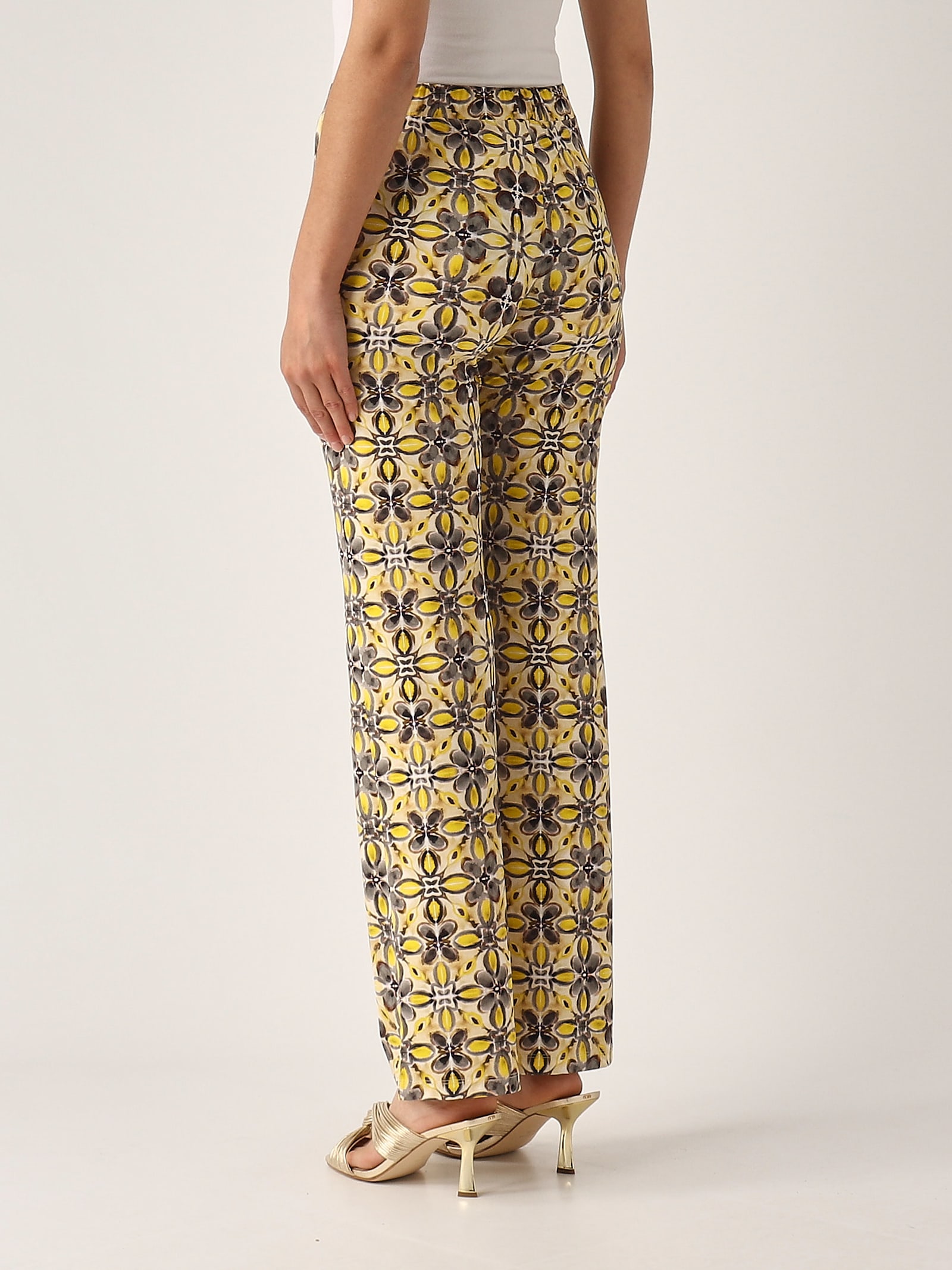 Maliparmi Pantalone Caleido Trousers In Yellow