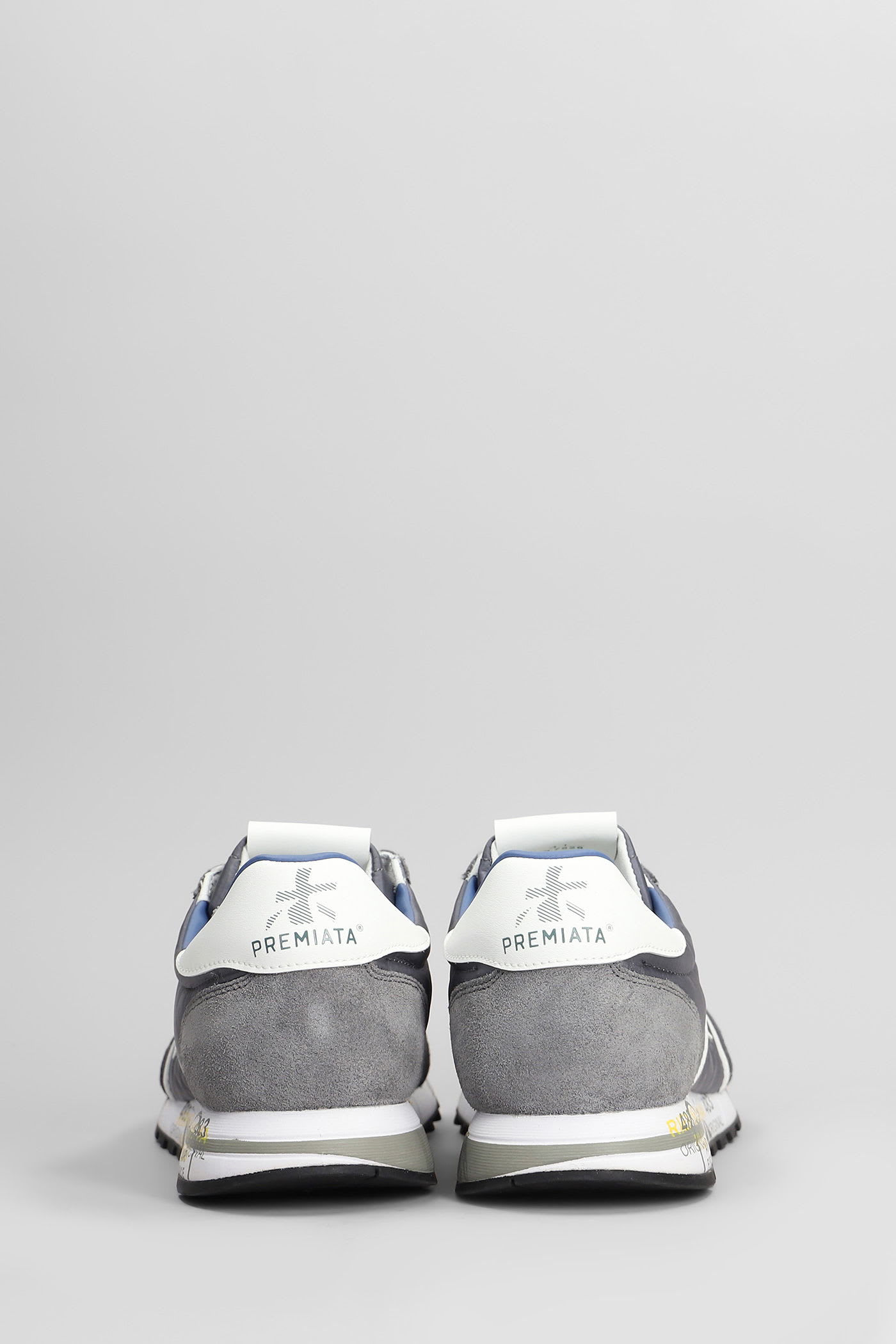 Premiata Lucy Sneakers In Grey Suede And Fabric In Gray