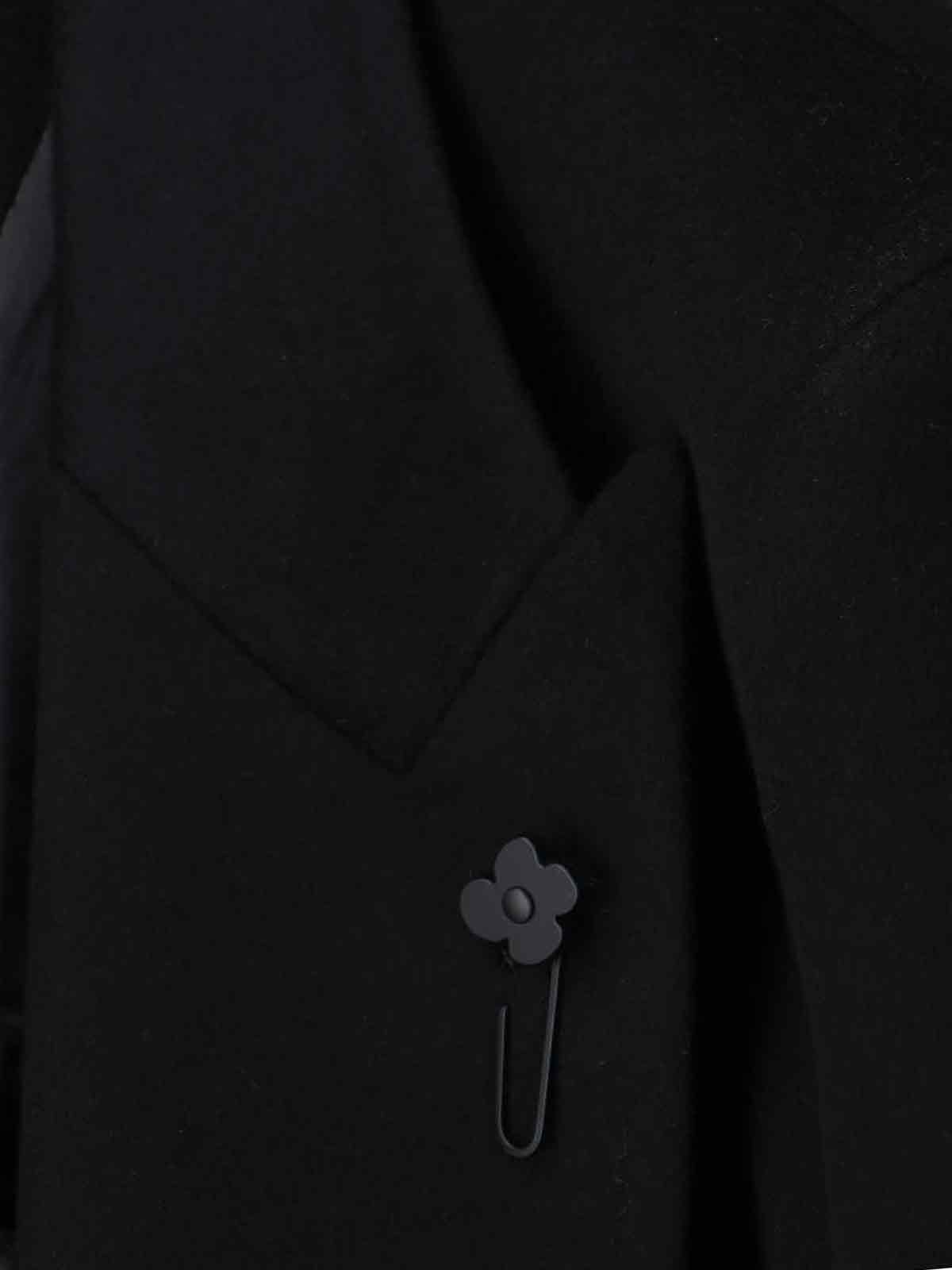 Lardini Double-breasted Virgin Wool Coat In Black
