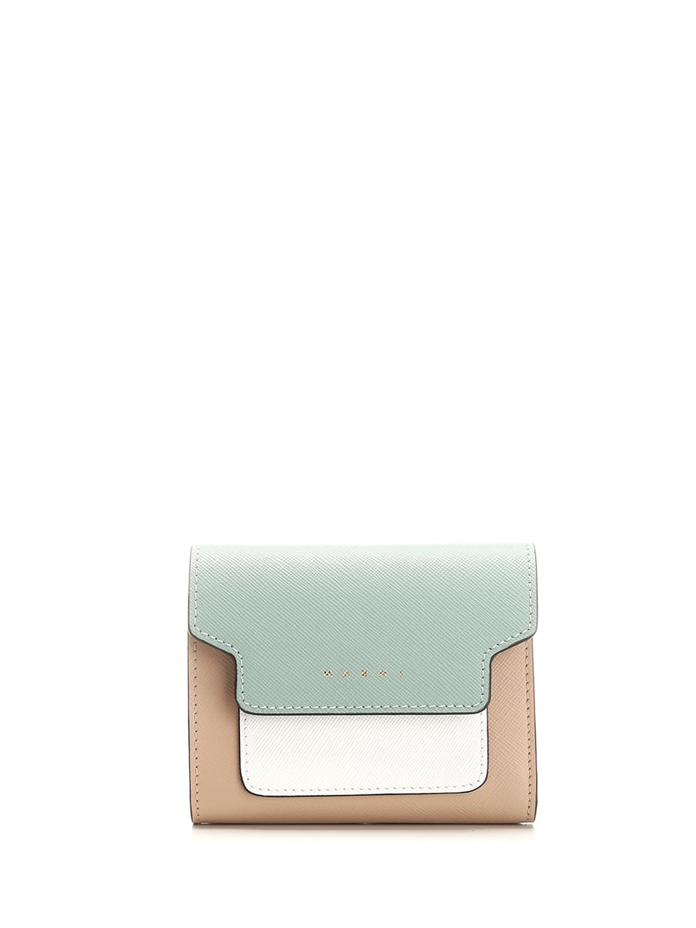 Shop Marni Saffiano Leather Wallet In Multicolor