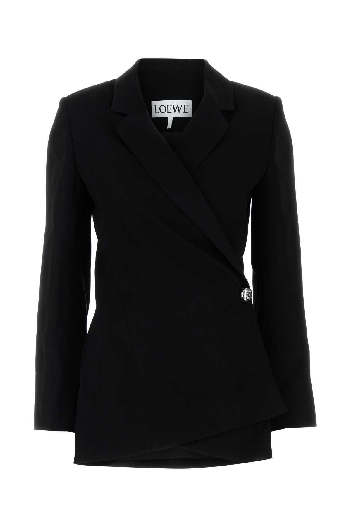 Black Stretch Crepe Blazer