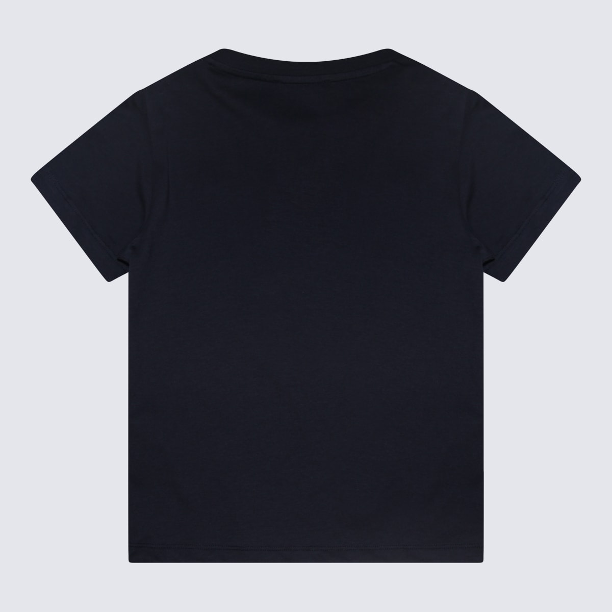 Shop Balmain Navy Blue And White Cotton T-shirt
