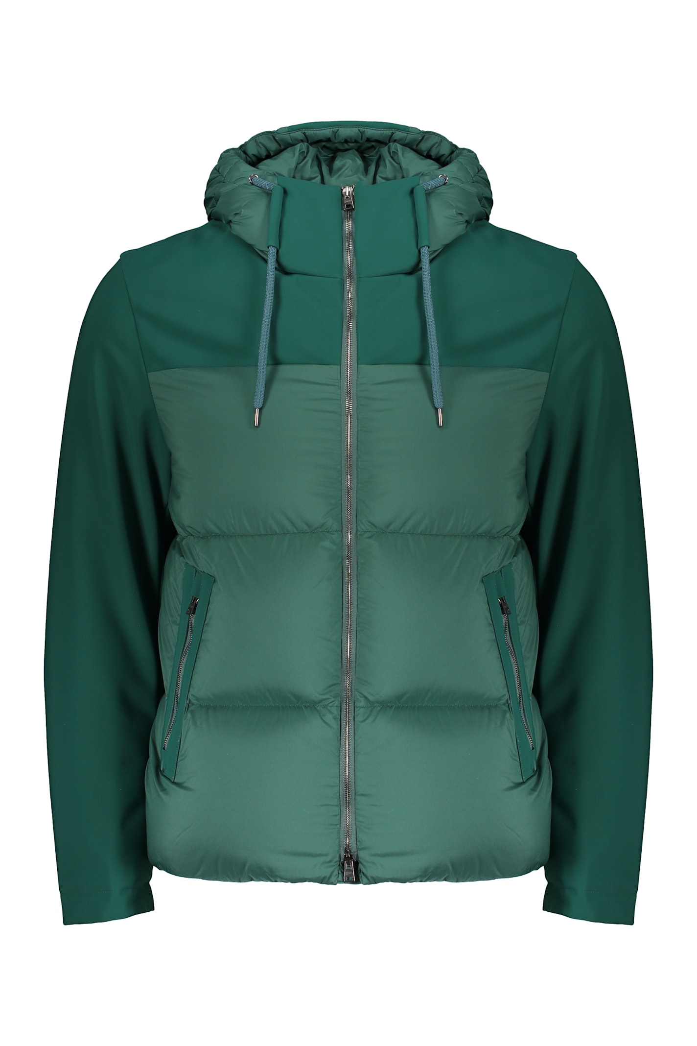 Herno Modern Green Padded Jacket With Hood Herno Modern Green Padded Jacket With Hood