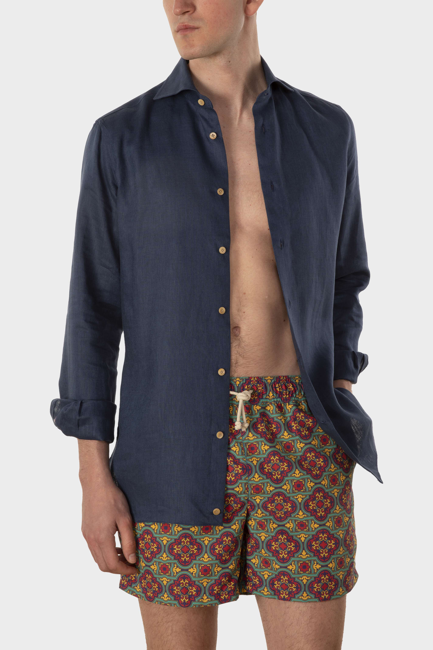 Shop Ripa Ripa Elba Blu Notte Shirt In Navy