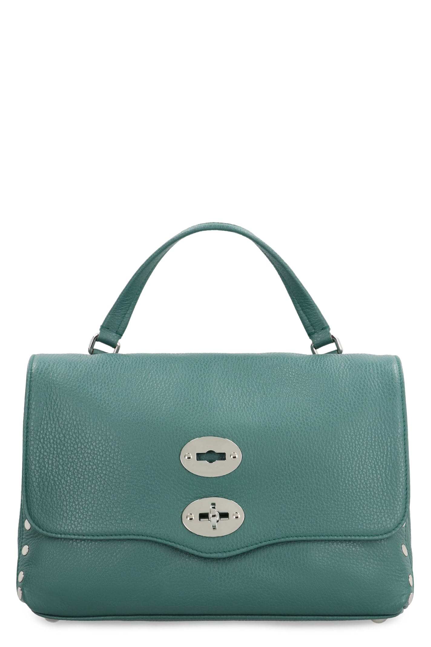 Shop Zanellato Postina S Leather Handbag In Green