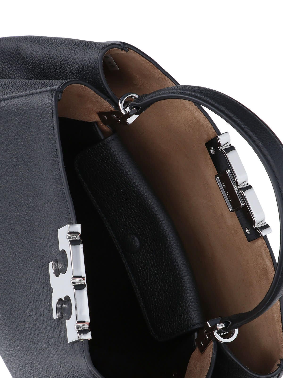 Tory Burch Medium Eleanor Leather Top Handle Bag In Black