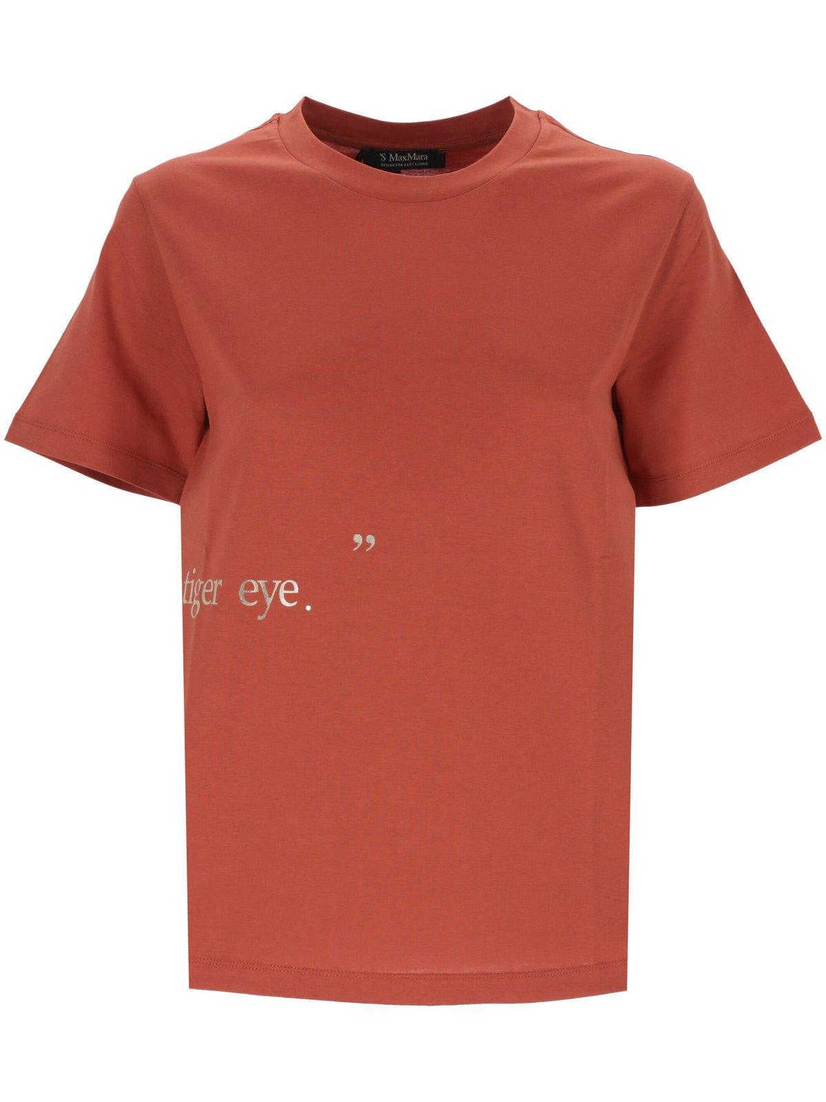 'S Max Mara Logo Printed Crewneck T-shirt