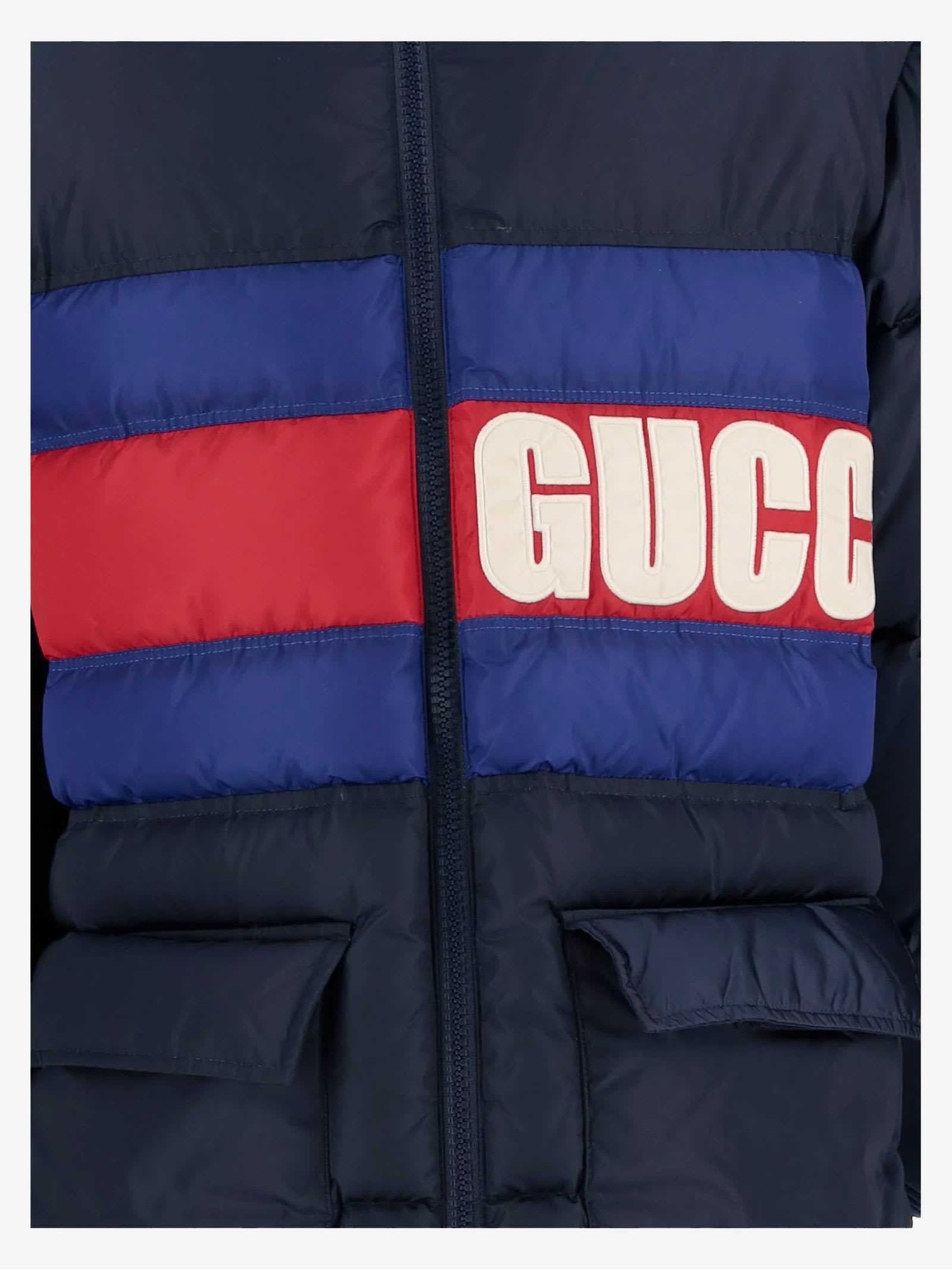 Shop Gucci Kids Coats Blue