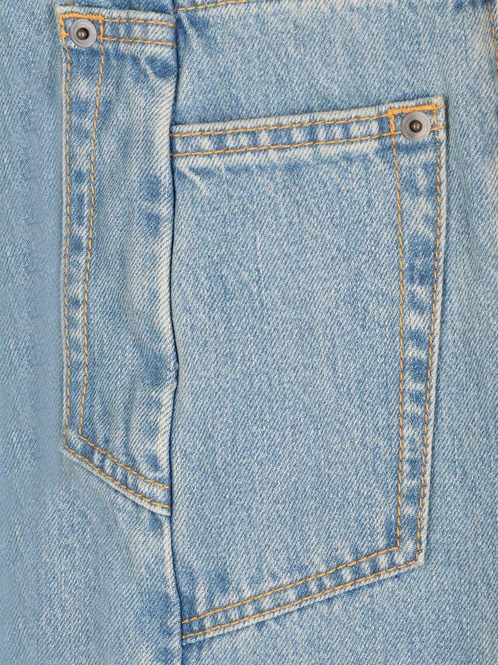 Shop Maison Margiela Cut-out Waist Jeans In Blue