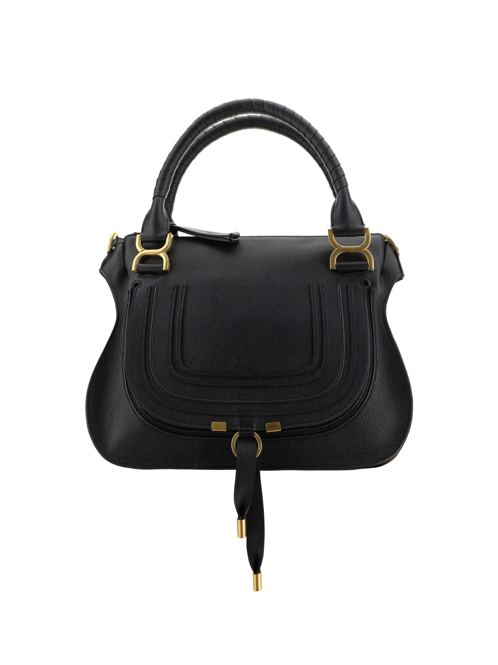 Shop Chloé Marcie Handbag In Nero