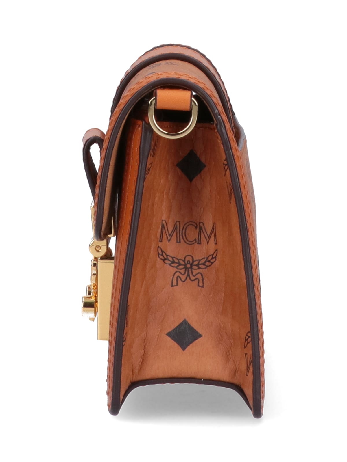 Mcm Tracy Mini Shoulder Bag In Brown