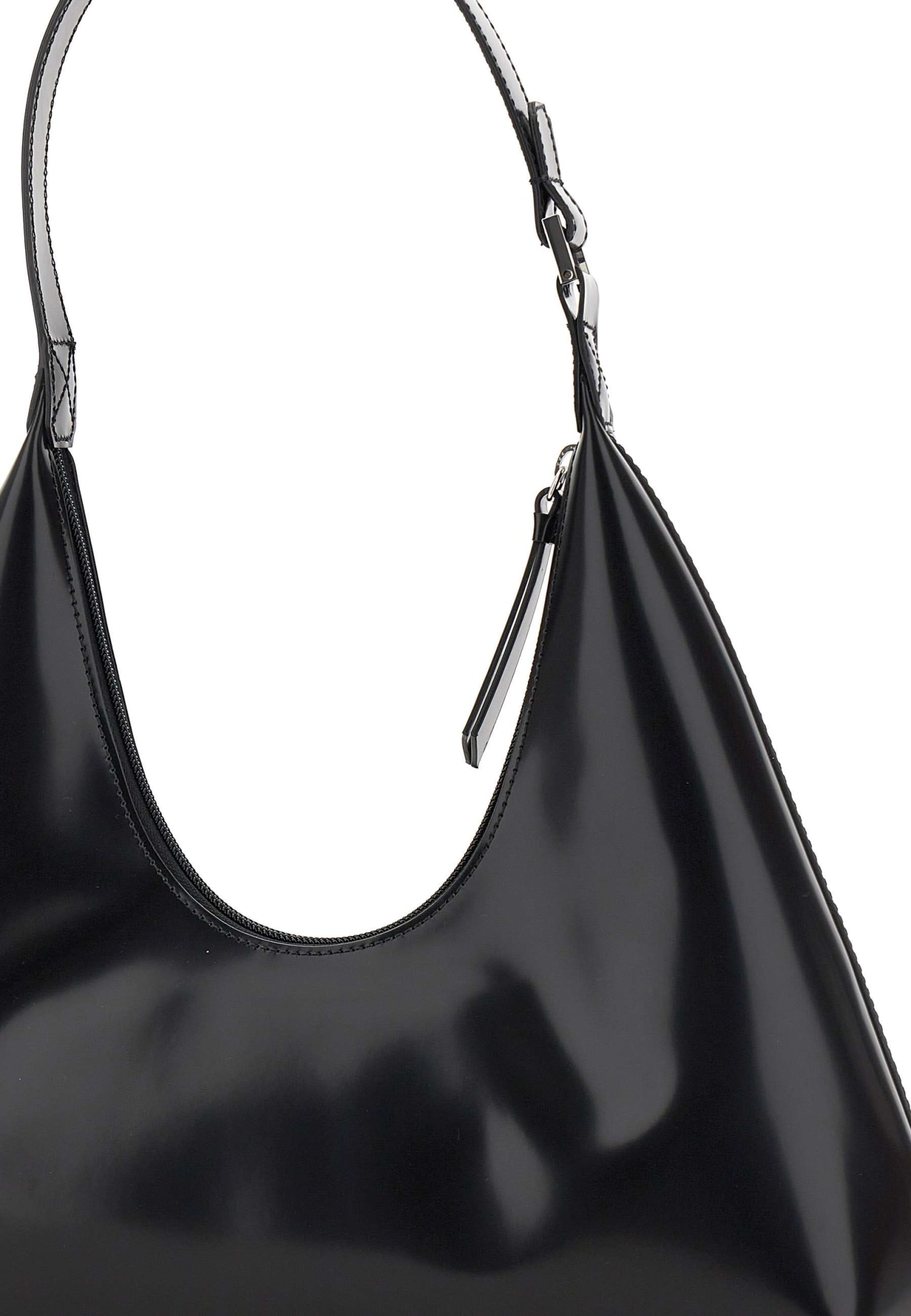 Shop By Far Amber Leather Bag In Black