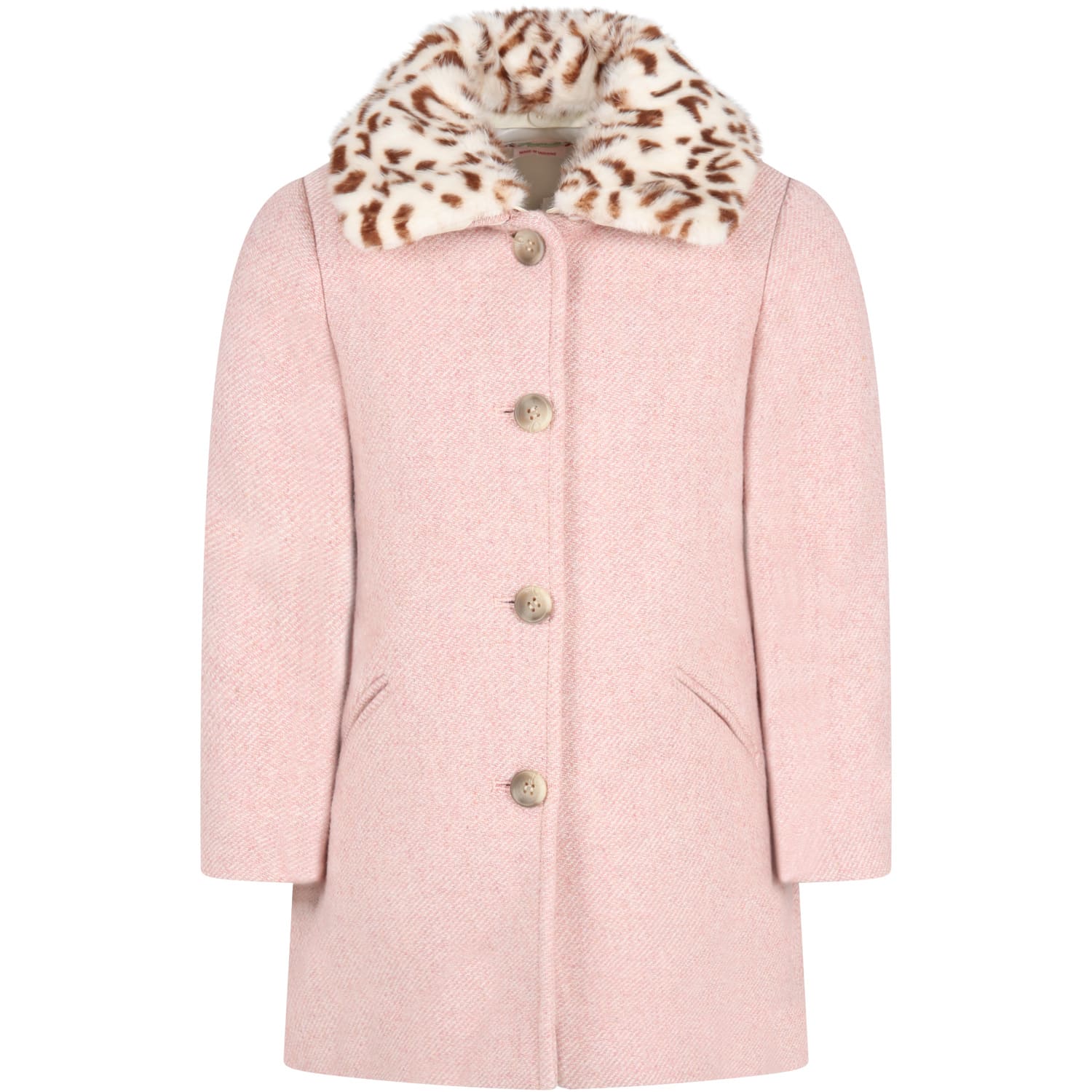 Bonpoint Pink Coat For Girl