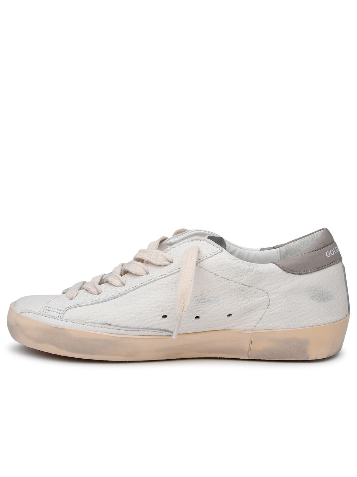 Golden Goose Superstar Sneakers In White Leather In White