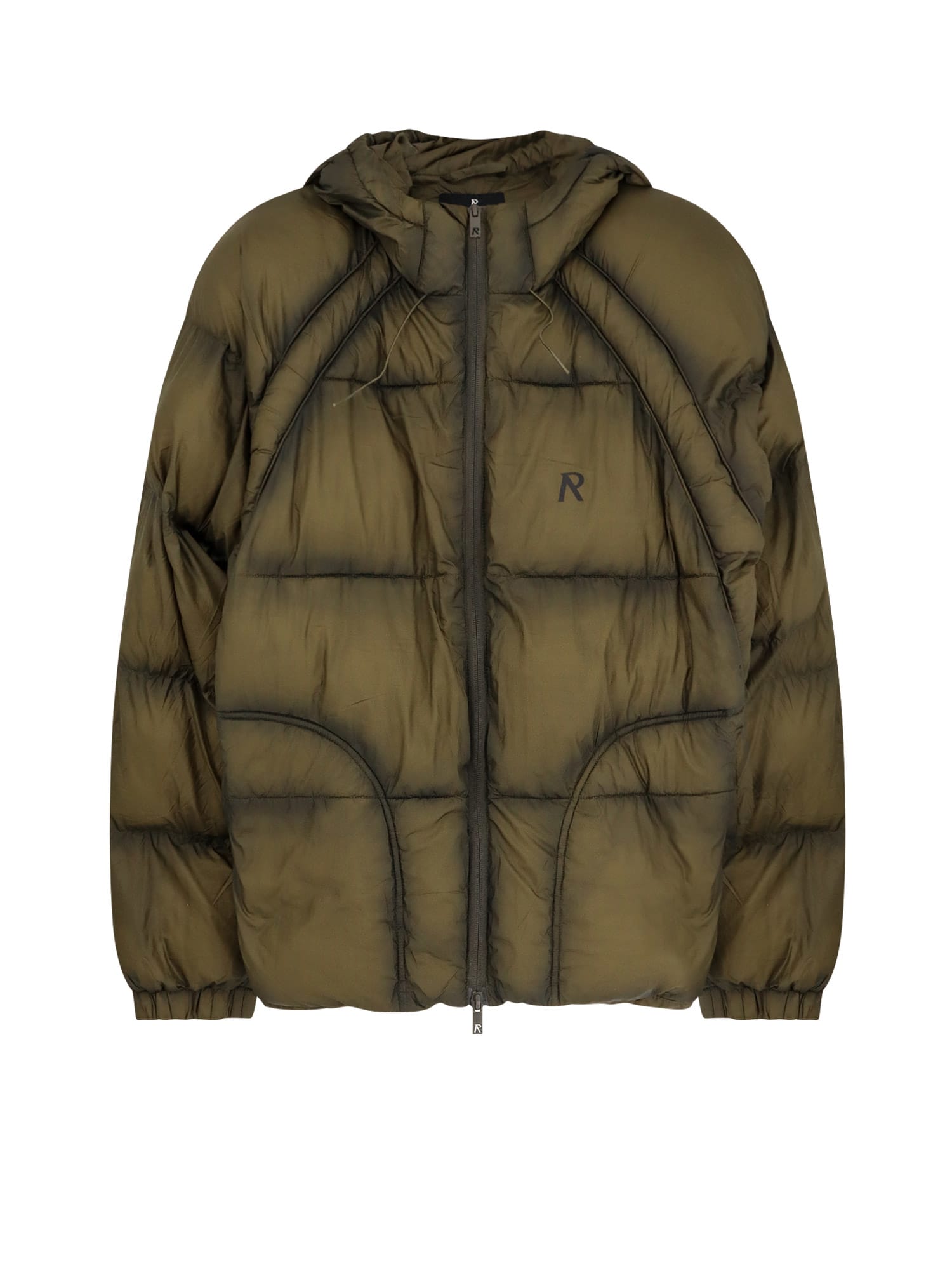 Represent Padded And Quilted Down Jacket In Green
