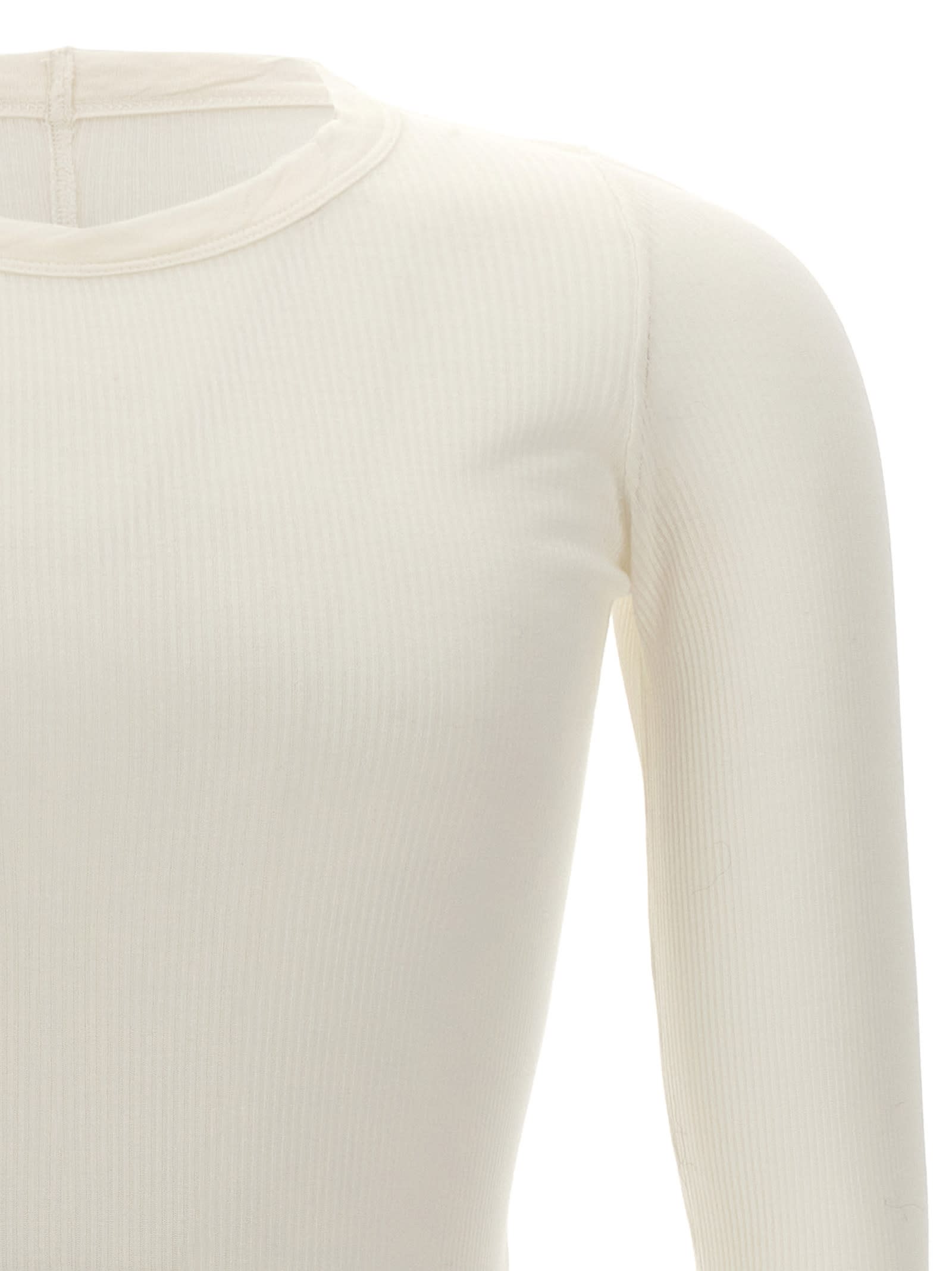 Rick Owens Long-sleeved T-shirt In White