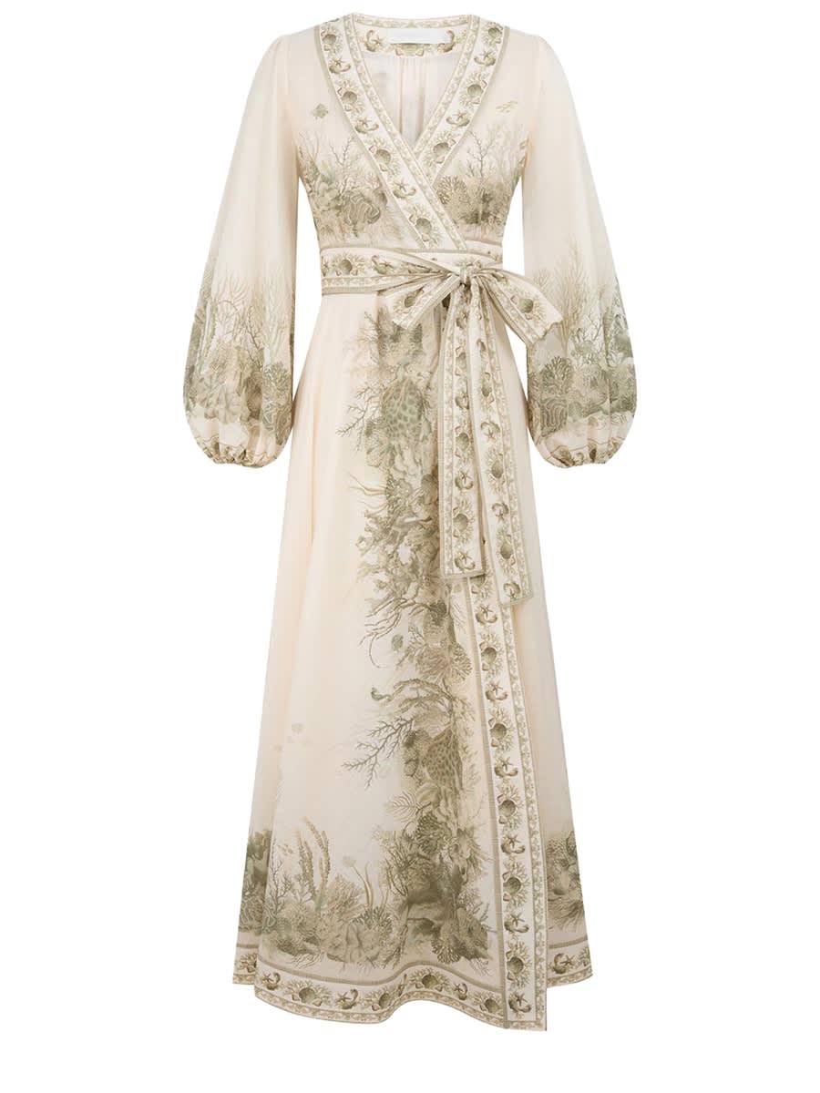 Zimmermann wonderlust Wrap Midi Dress
