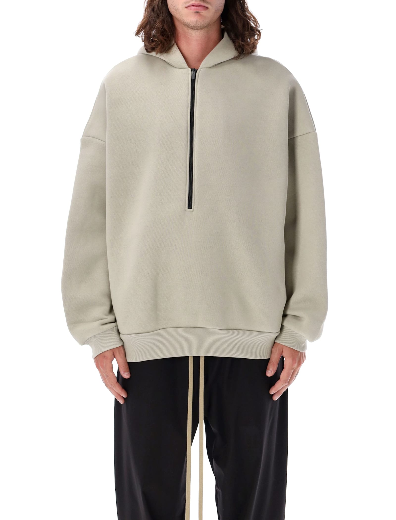 Shop Fear Of God Half Zip Hoodie In Paris Sky