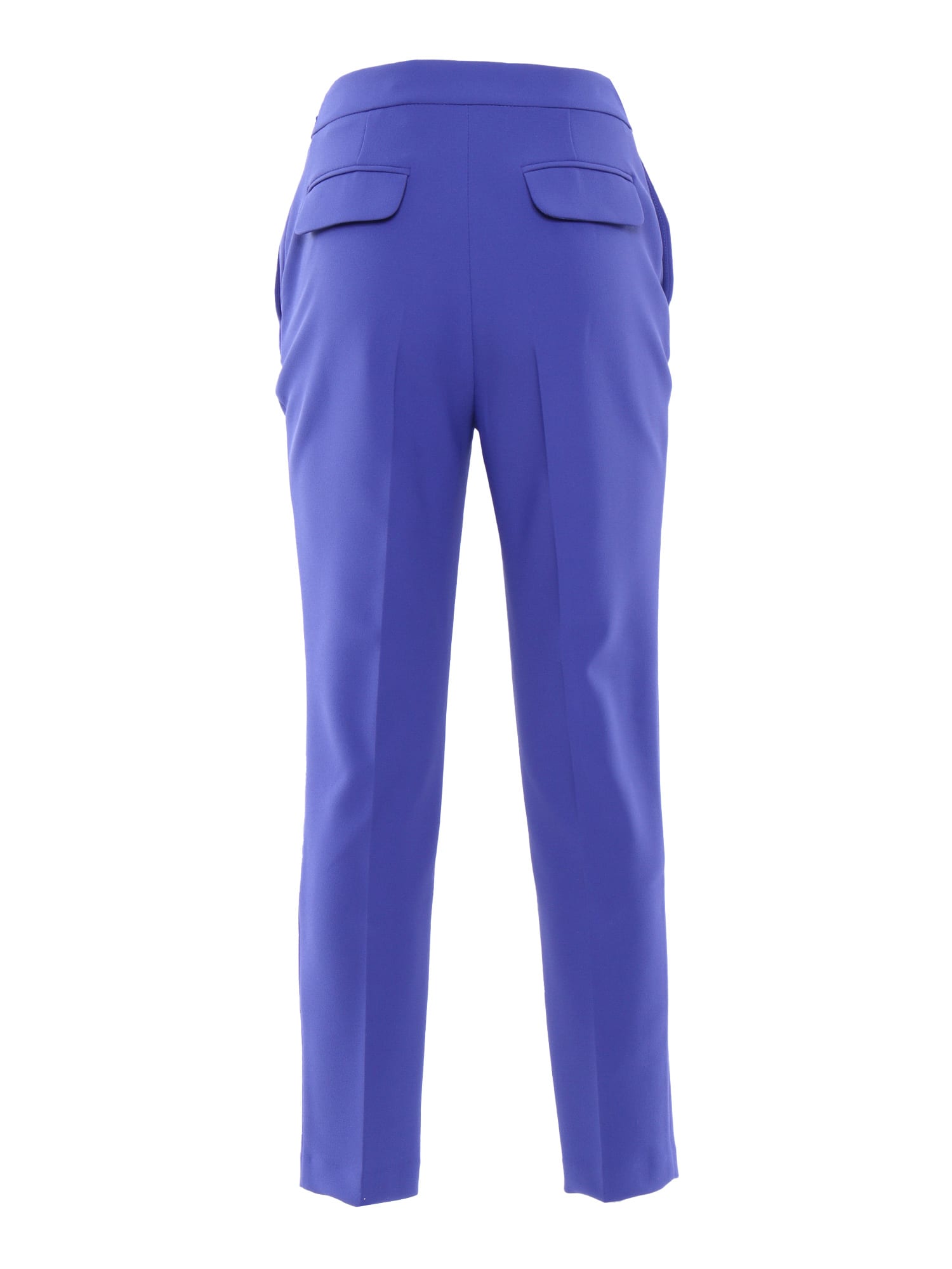 Shop Elisabetta Franchi Pantalone Dritto Blu In Blue