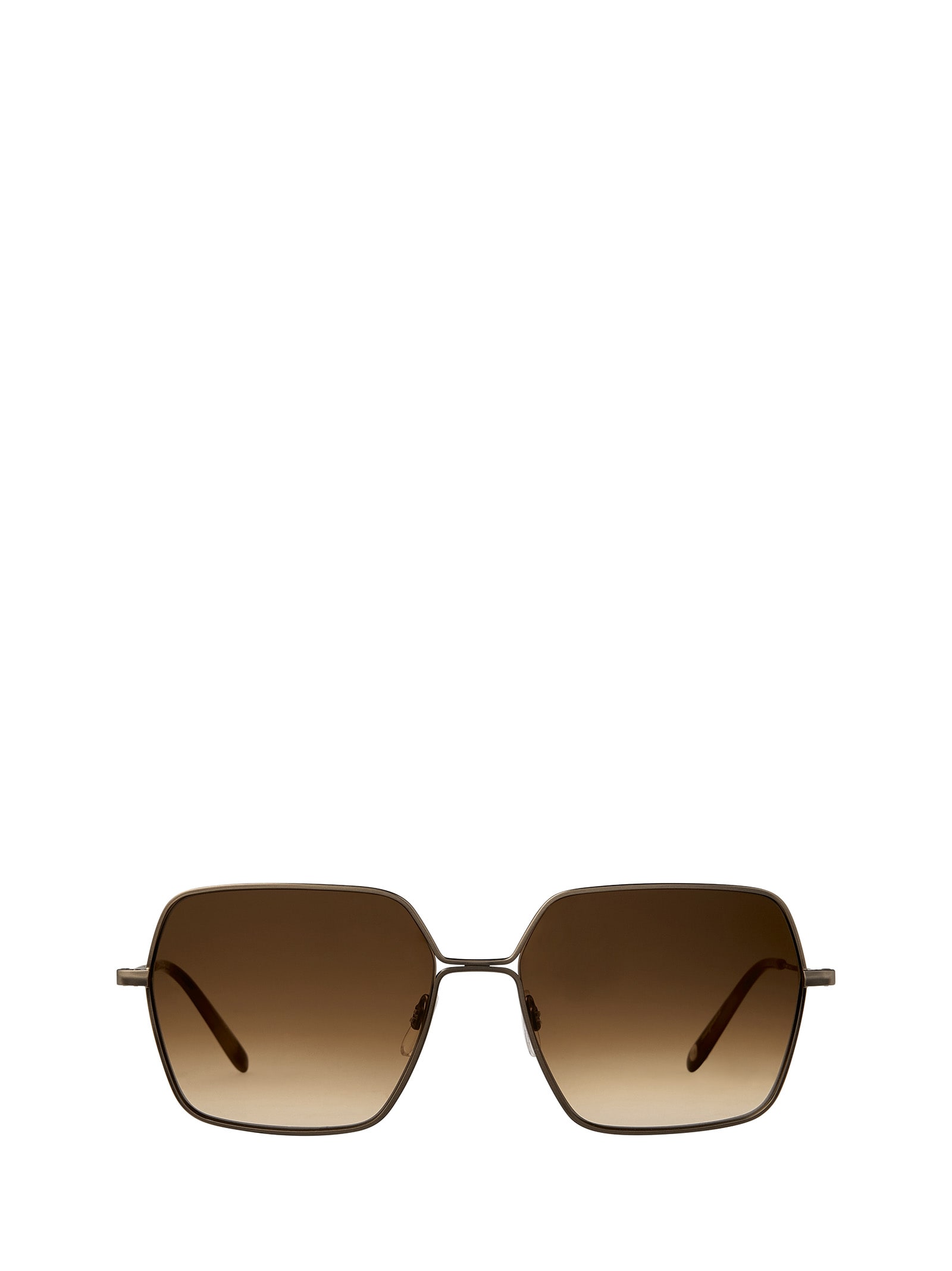 Shop Garrett Leight Meadow Sun Antique Gold-vintage Burnt Tortoise/brunette Gradient Sunglasses