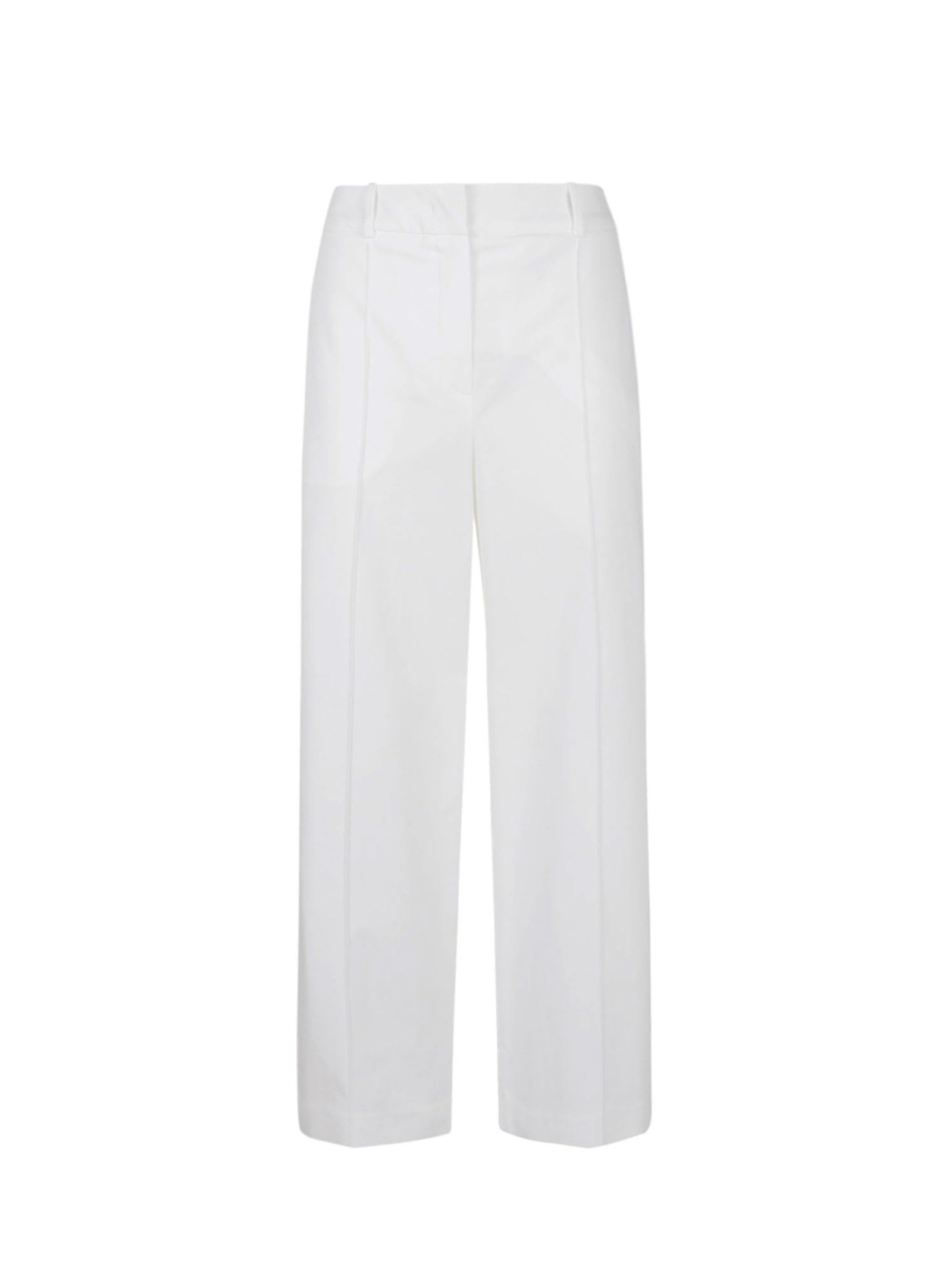 Shop Eleventy White Cotton Trousers In Bianco
