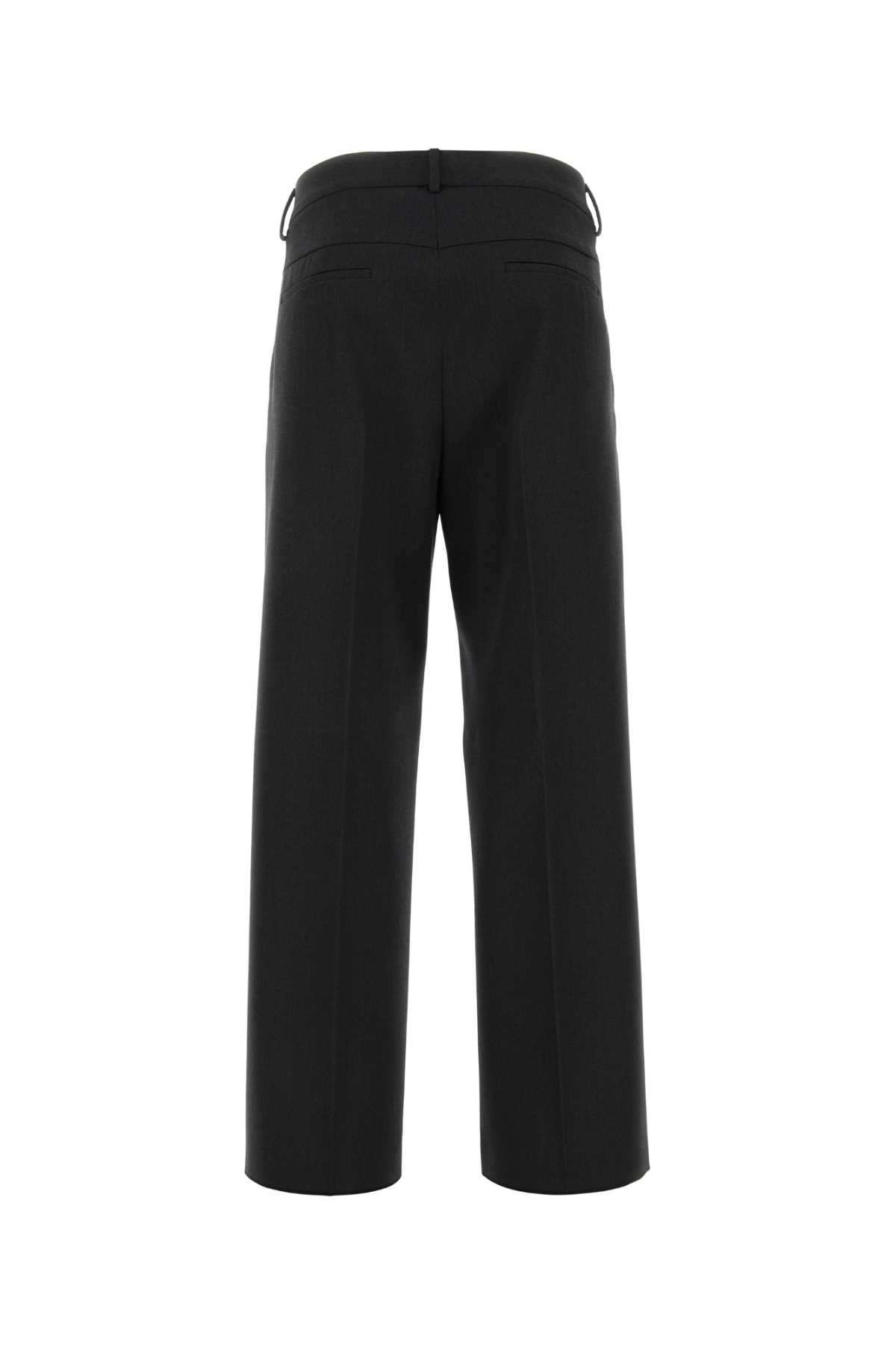 Shop Valentino Graphite Wool Pant In Antracite