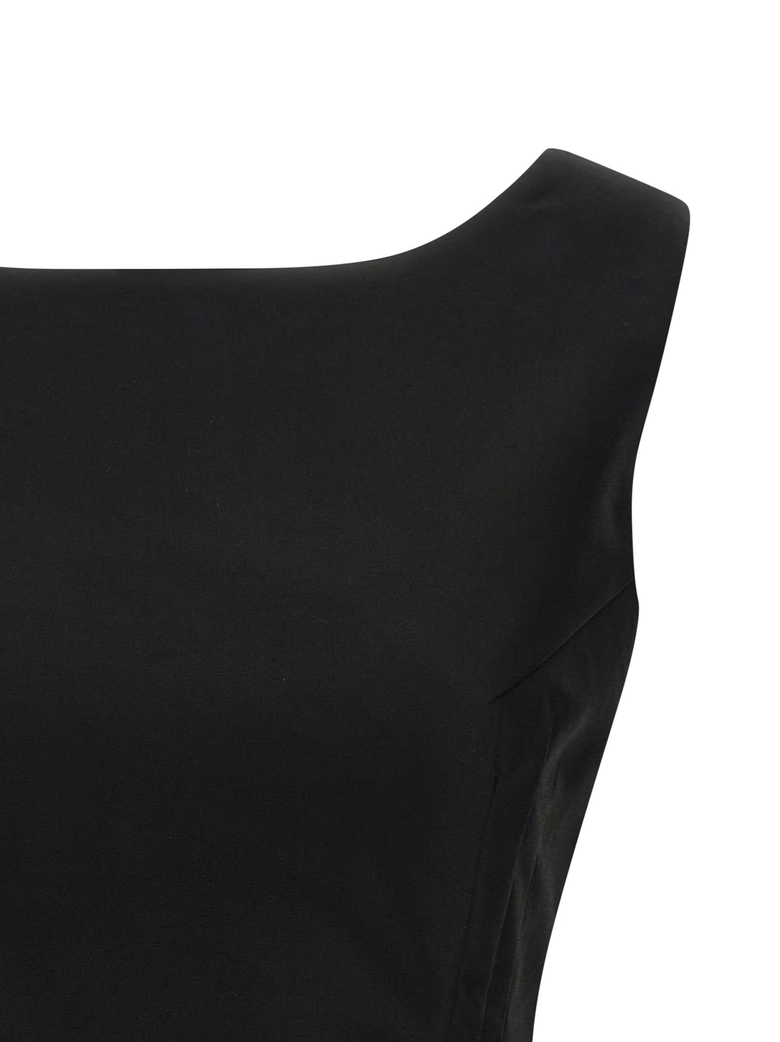 Magda Butrym Hourglass Black Top With 3d Floral Details In Black