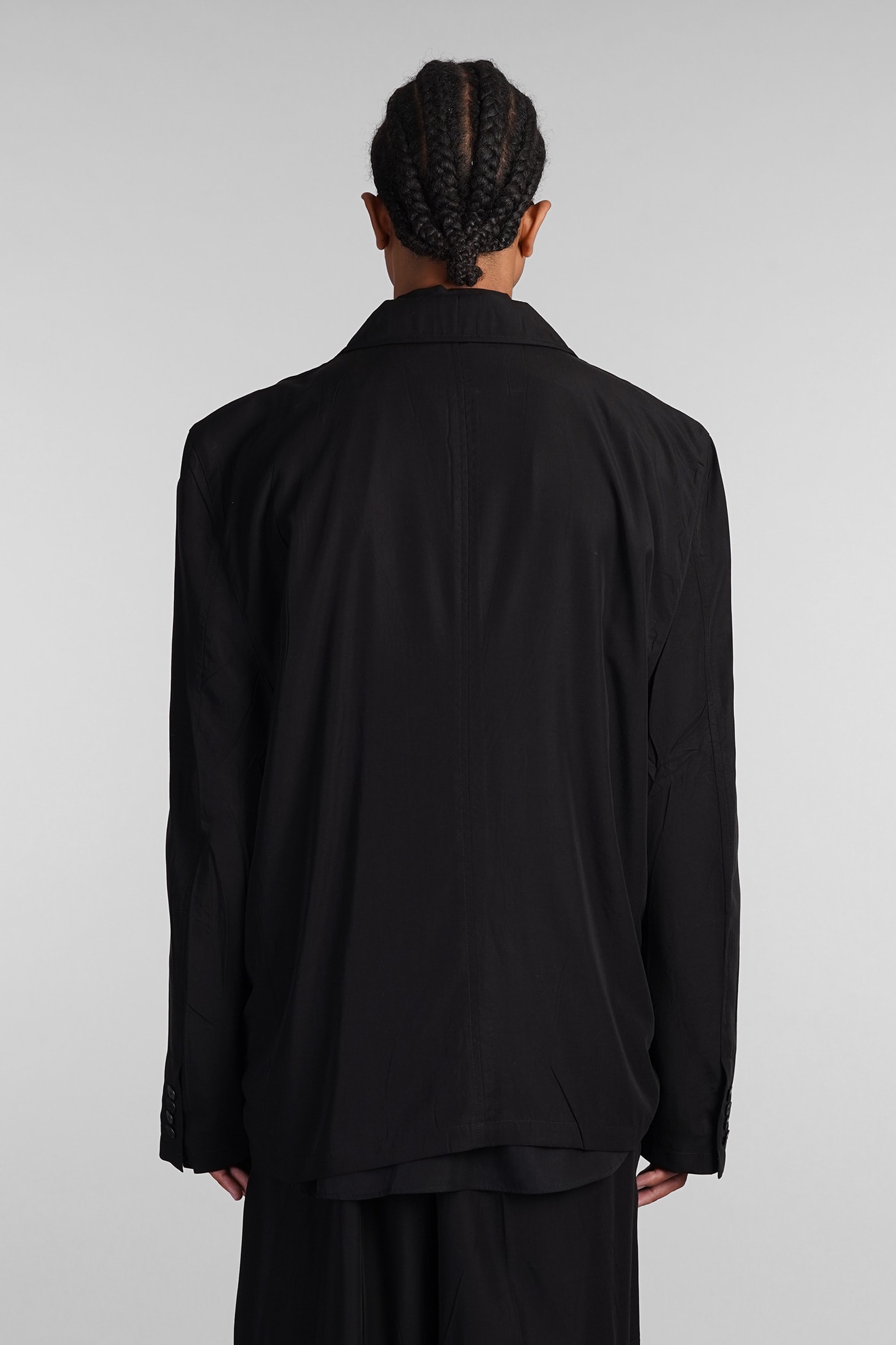 Shop Balenciaga Blazer In Black Wool And Polyester