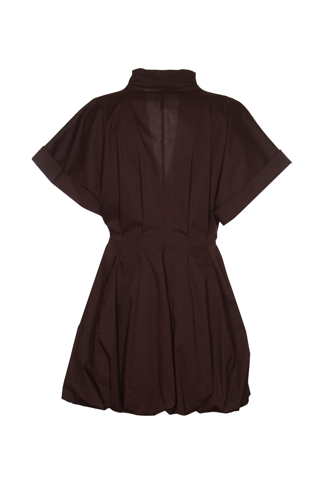 Shop Philosophy Di Lorenzo Serafini High Waist Cropped Dress In Brown