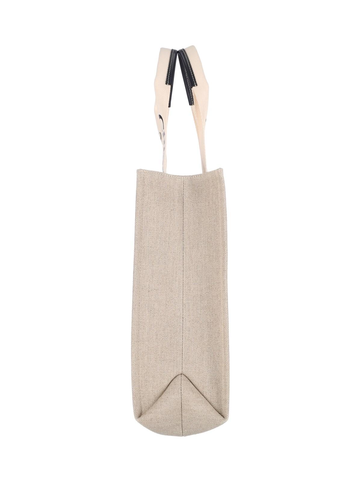 Shop Chloé Woody Midi Tote Bag In Beige