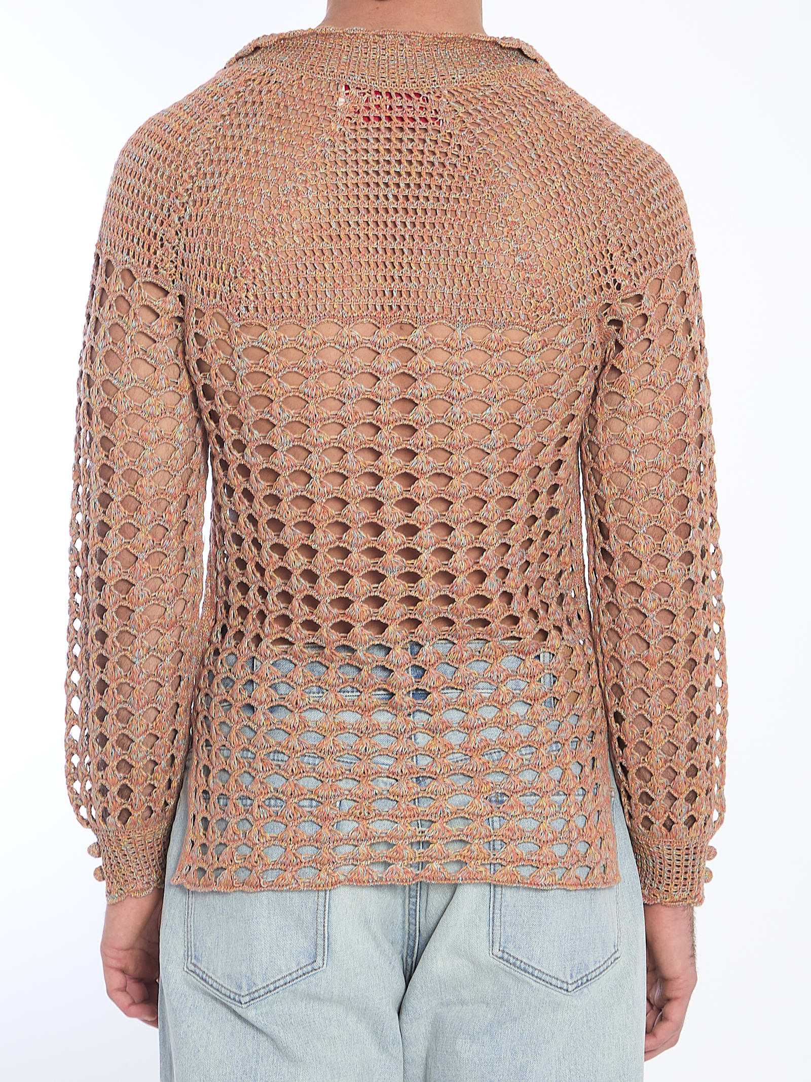 Valentino Openwork Sweater Sweaters And Cardigans Multicolor