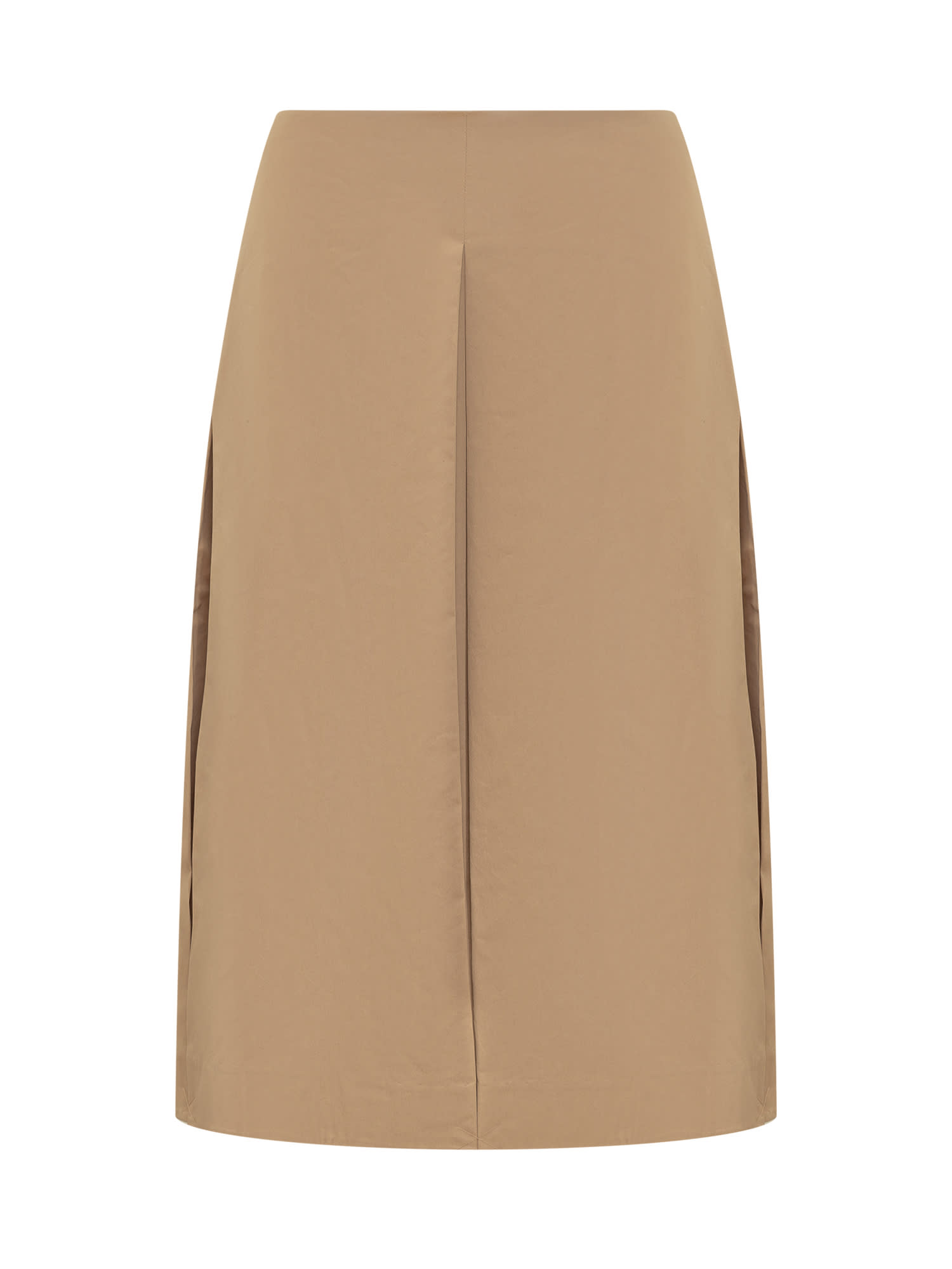 Shop Tory Burch Pleated Skirt In Naturale
