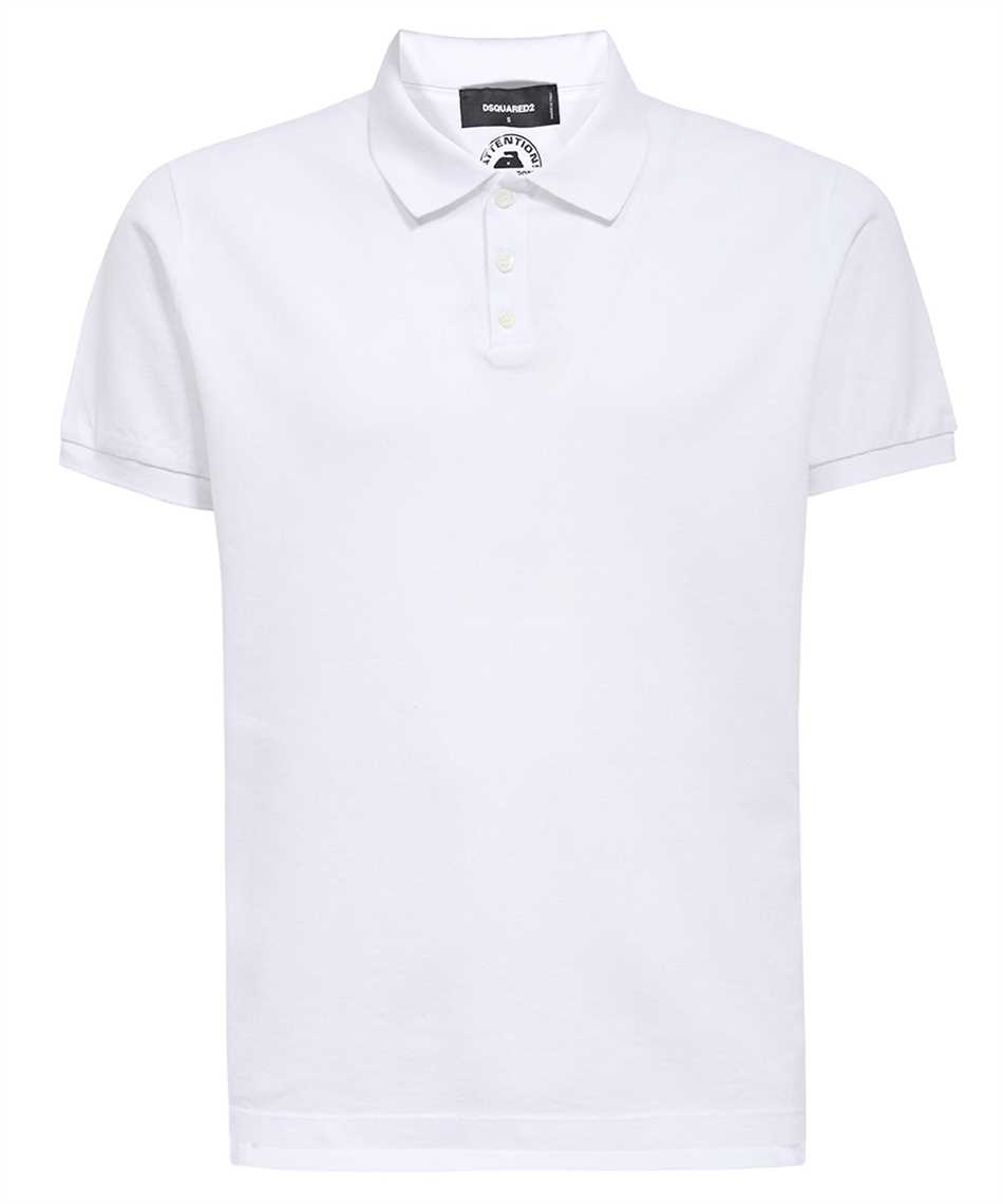 Shop Dsquared2 Short Sleeve Cotton Polo Shirt In White