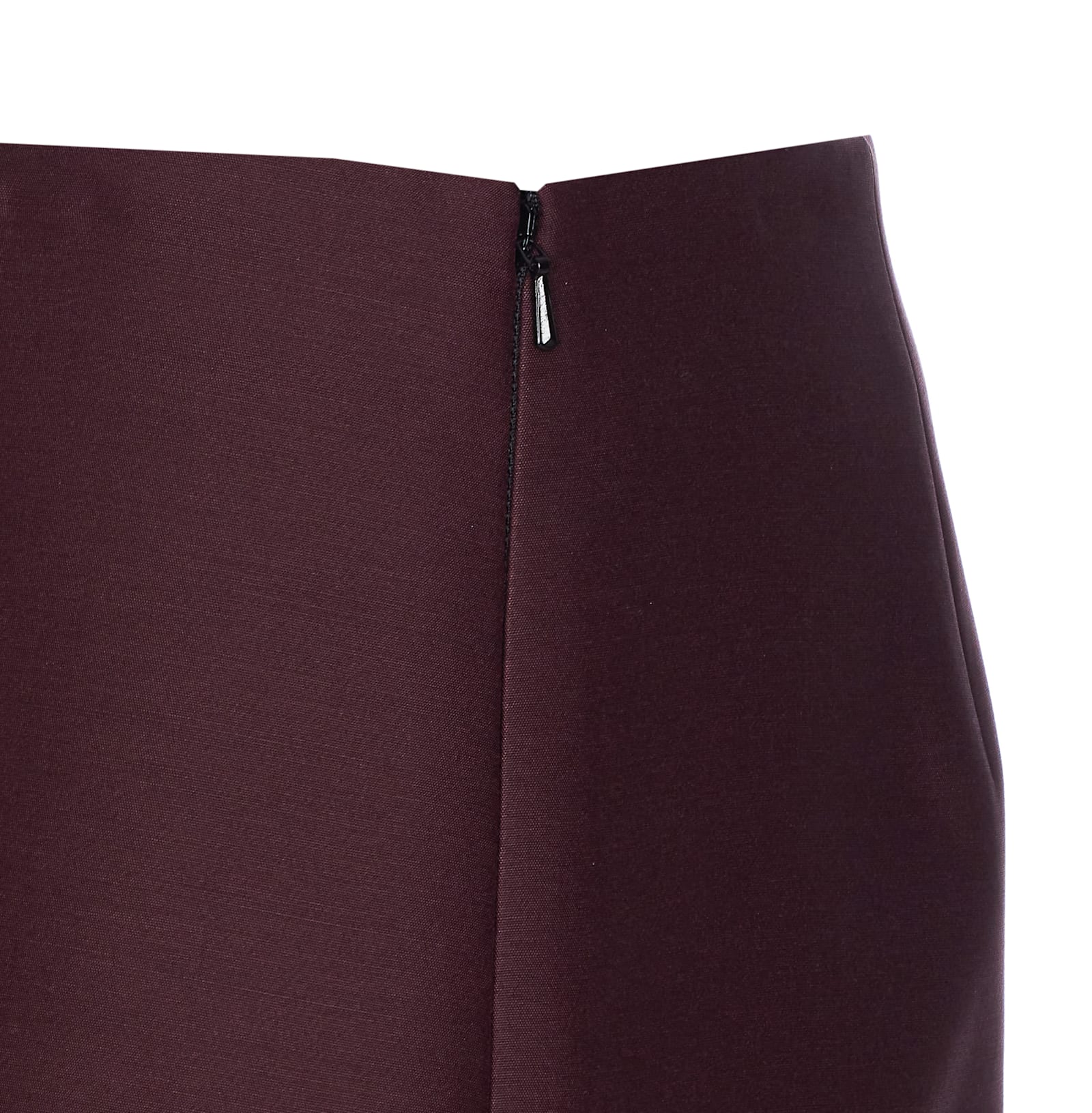 Khaite Jett Wool Blend Mini Skirt In Burgundy