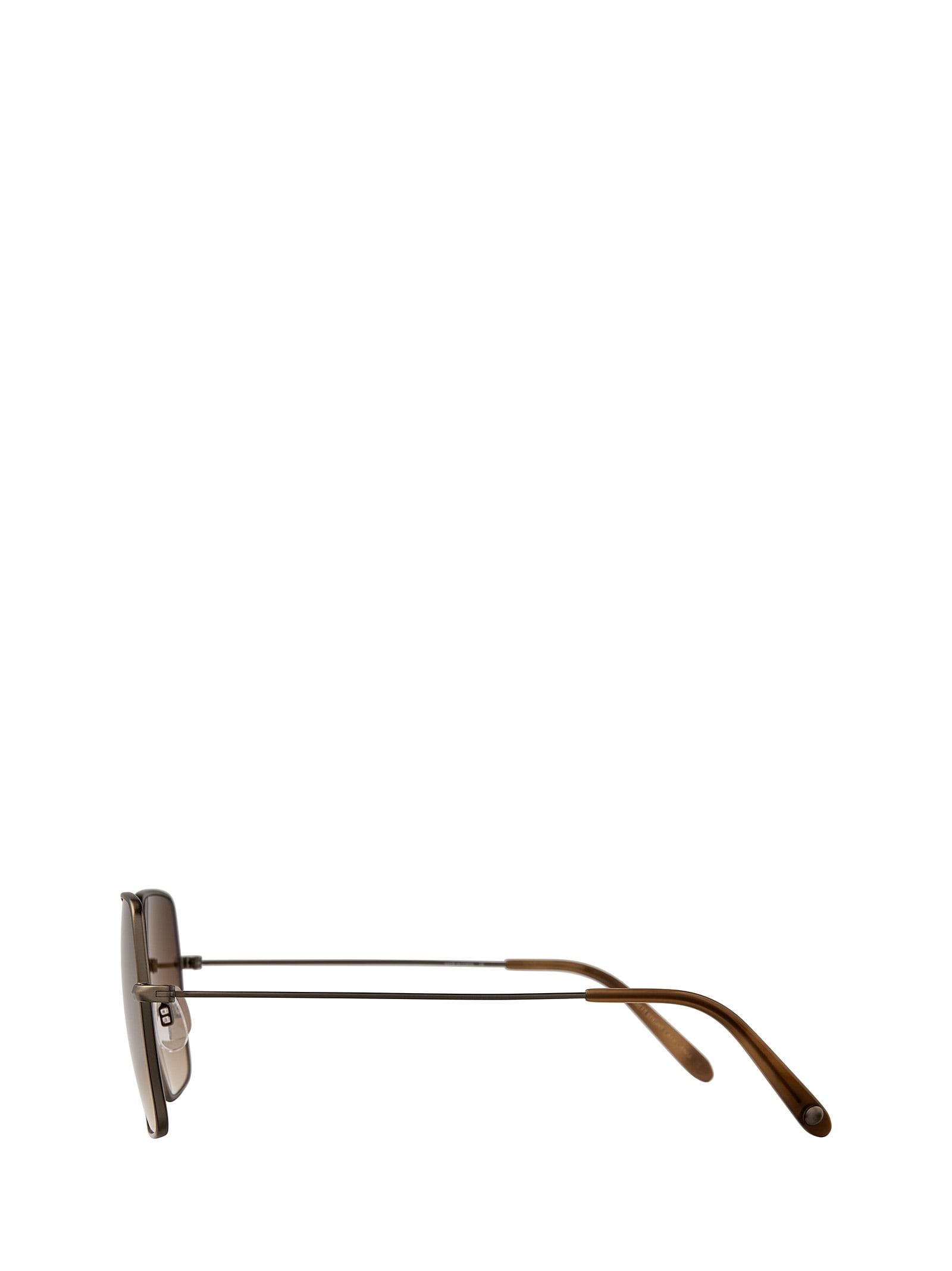 Shop Garrett Leight Meadow Sun Antique Gold-vintage Burnt Tortoise/brunette Gradient Sunglasses