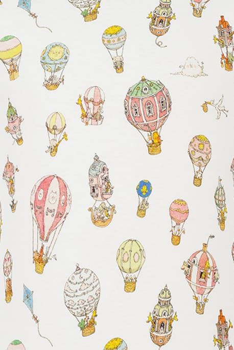 Atelier Choux Body Onesie Hot Air Balloons In White