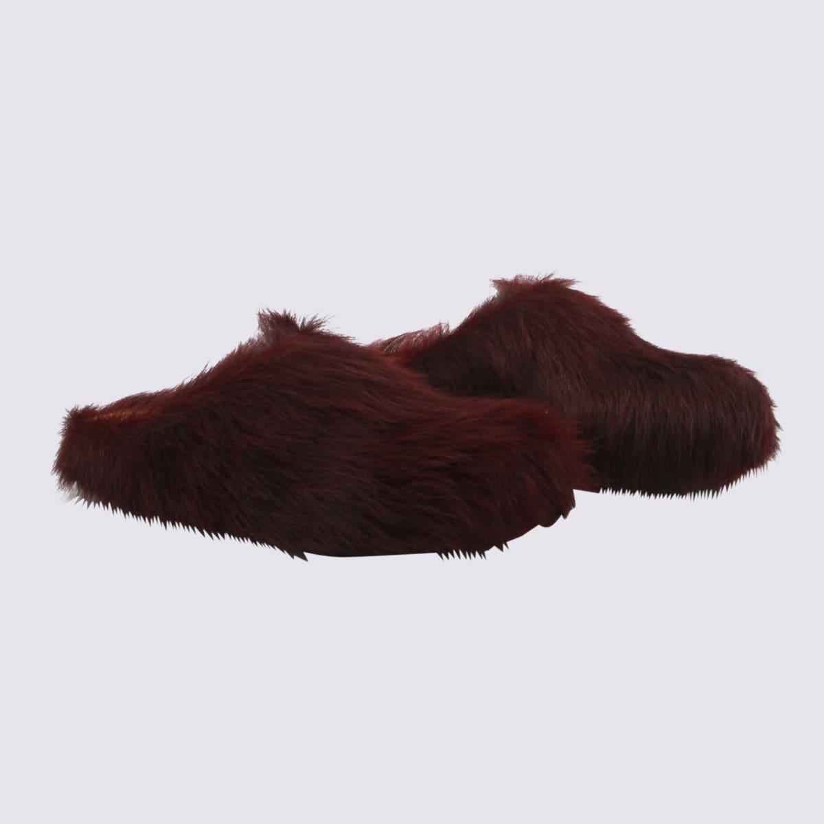 Marni Fussbett Sabot Genuine Calf Hair Clog In Brown