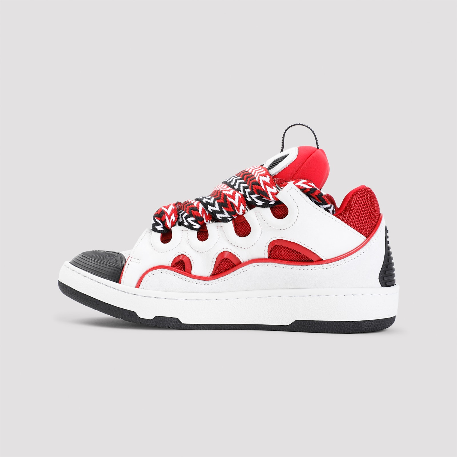 Shop Lanvin Curb Sneakers In Red White