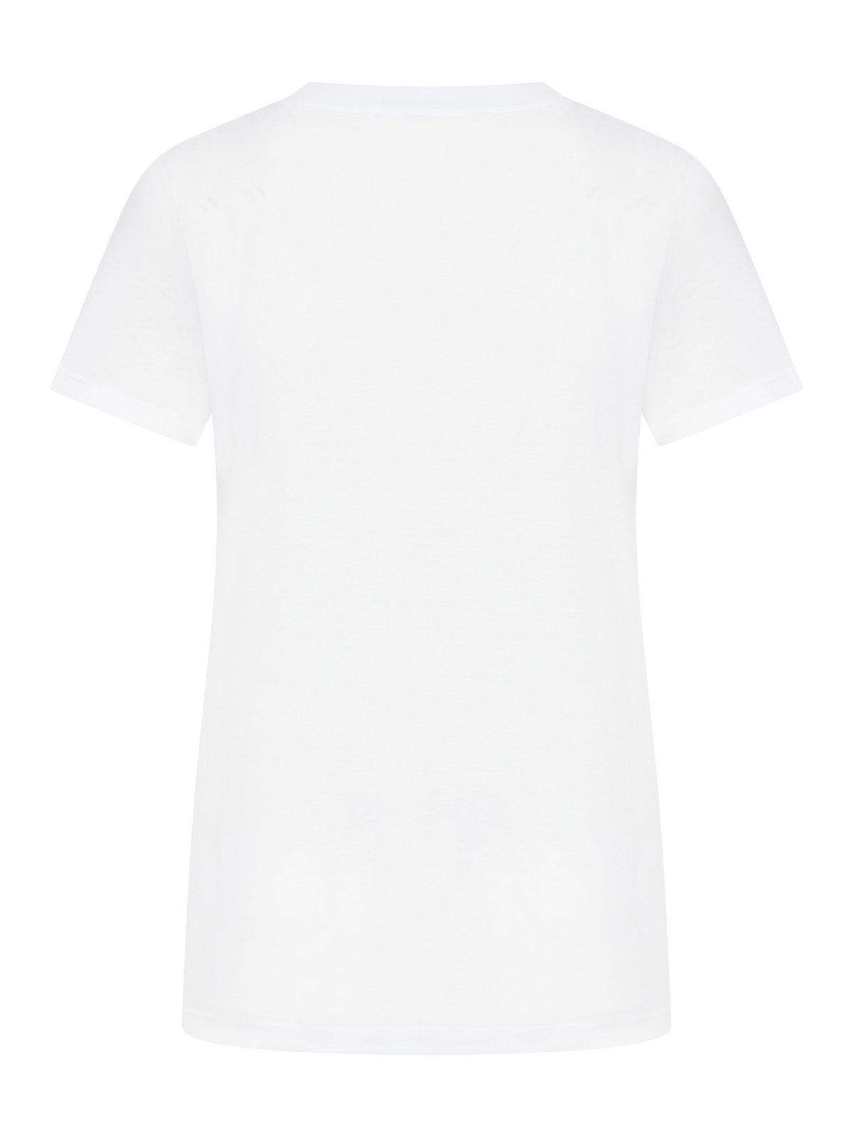 Shop Max Mara Acacia Straight Hem Crewneck T-shirt In White