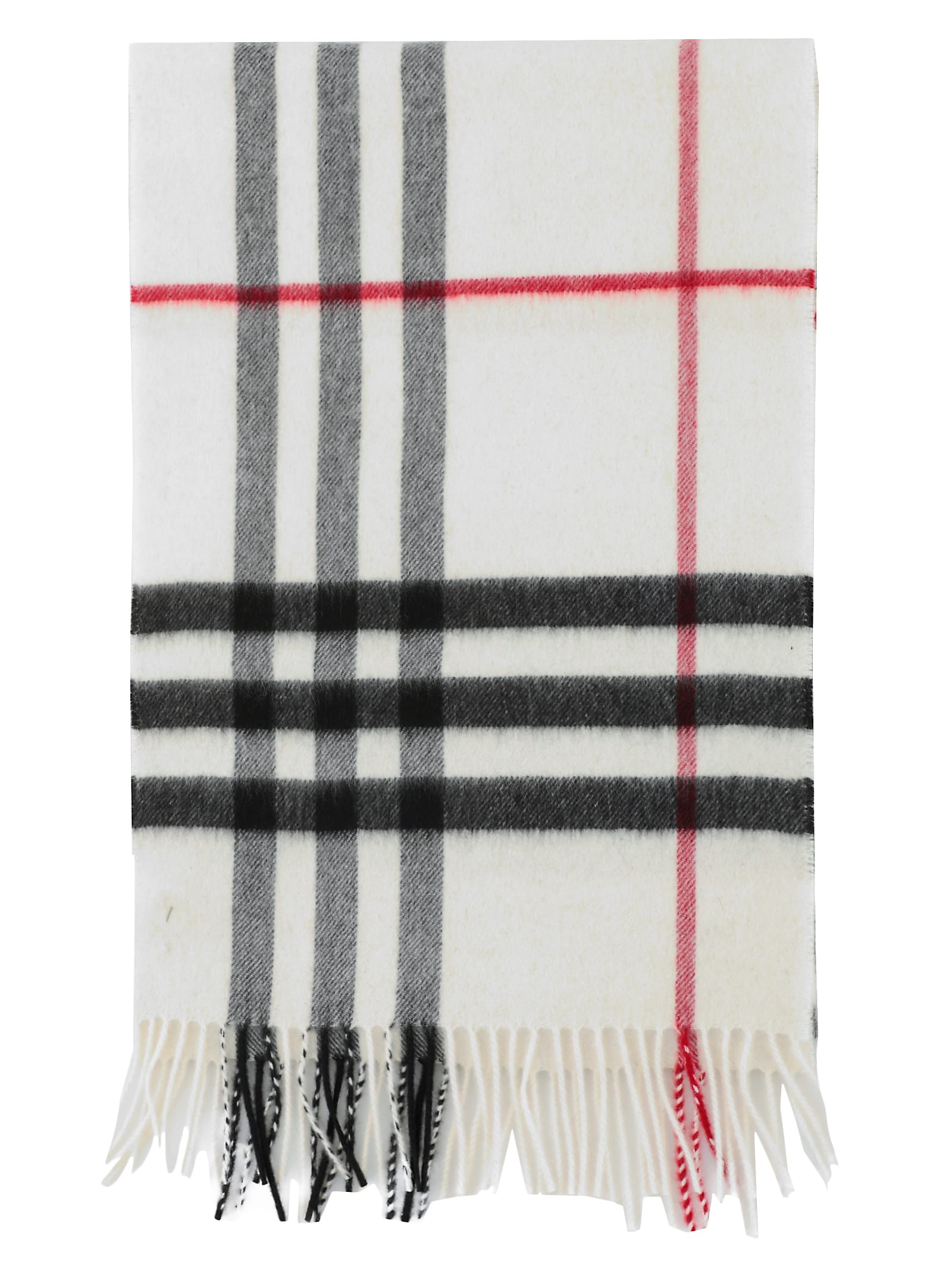 white plaid burberry scarf