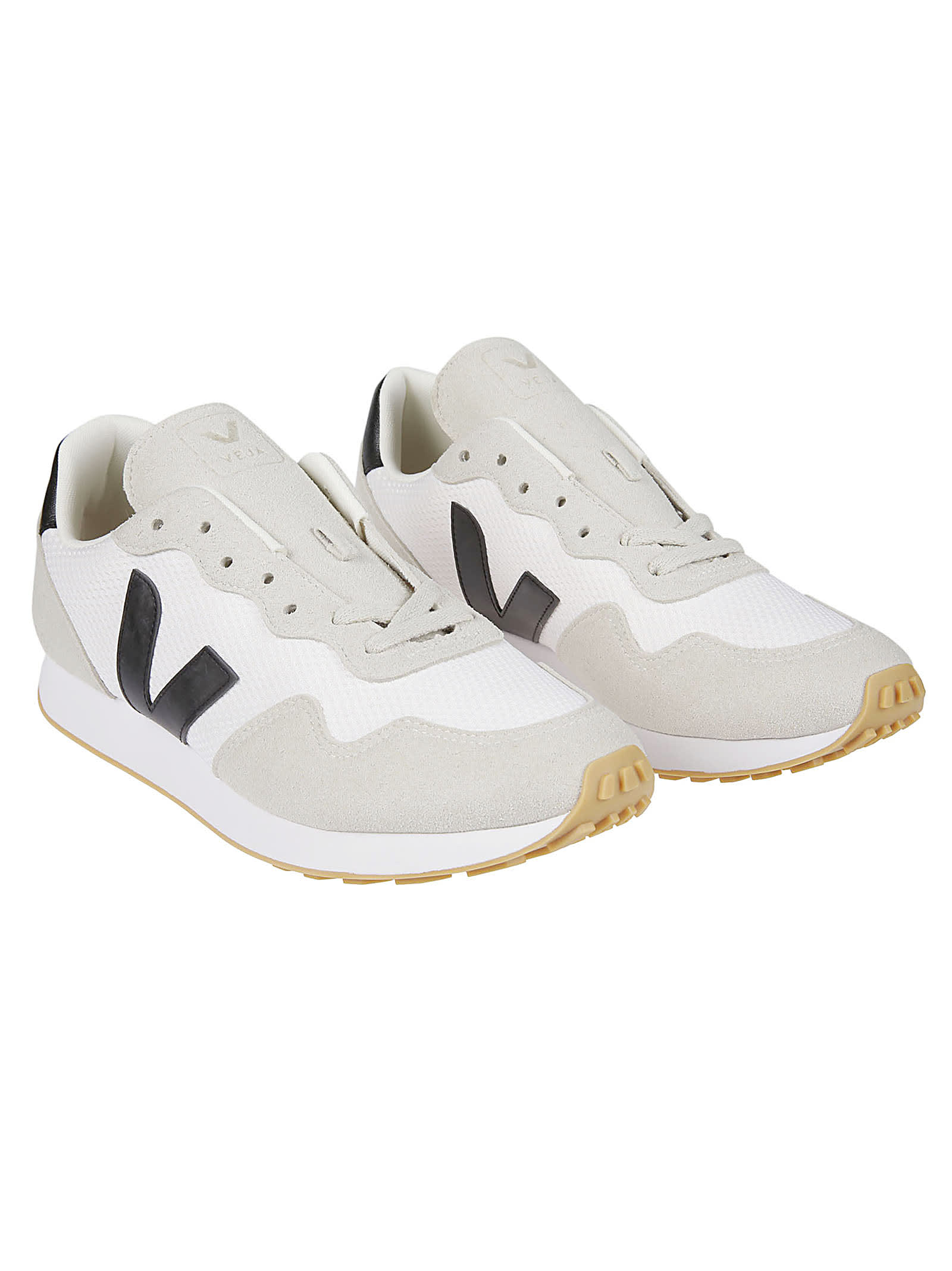 Shop Veja Sdu Sneakers In White/black/natural