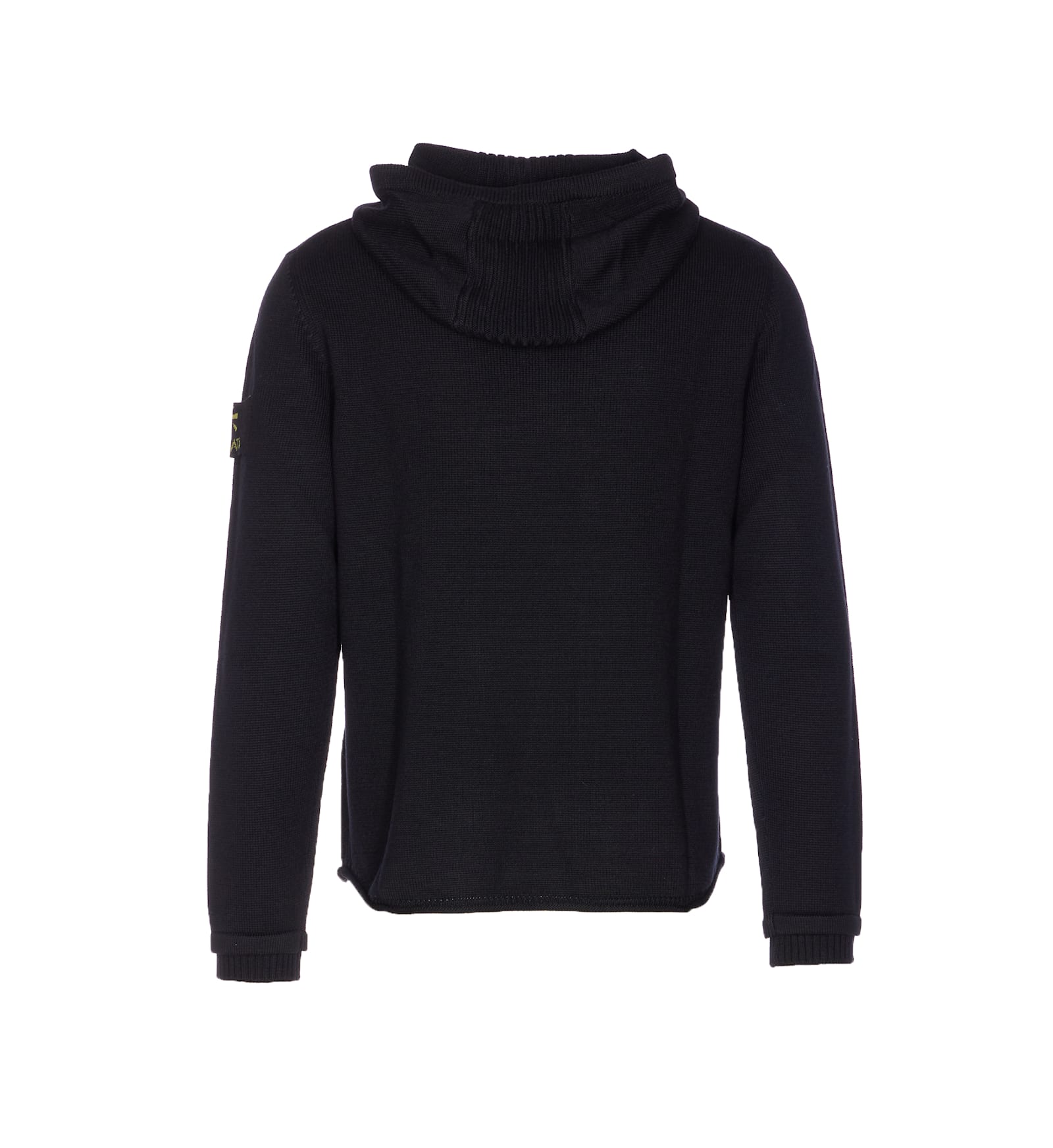 Premiata Hooded Sweater With Crewneck And Ribbed Cuffs In Black